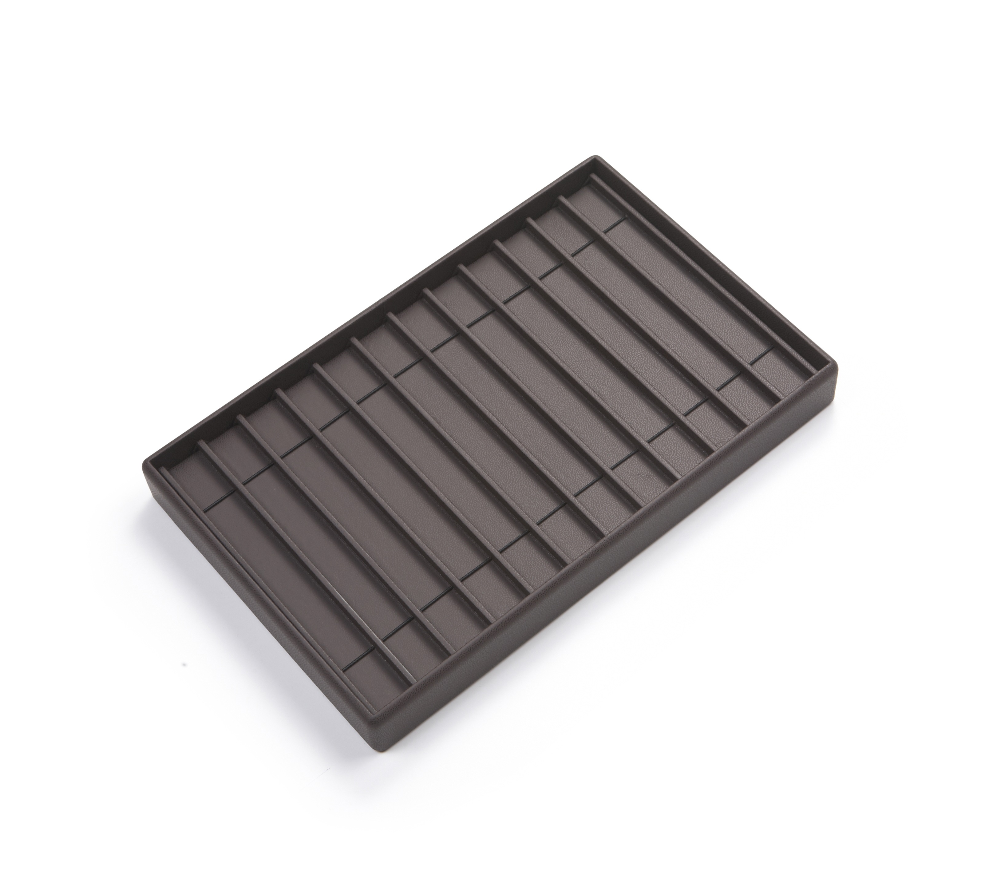 Chocolate Leatherette 12 Bracelet Tray