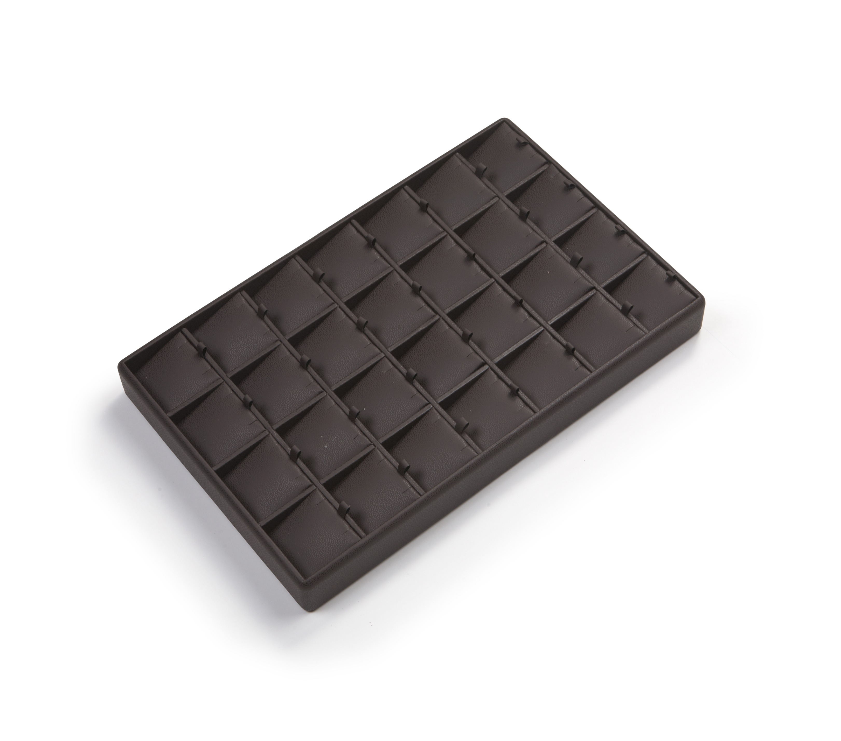 Chocolate Leatherette 28 Pendant Tray