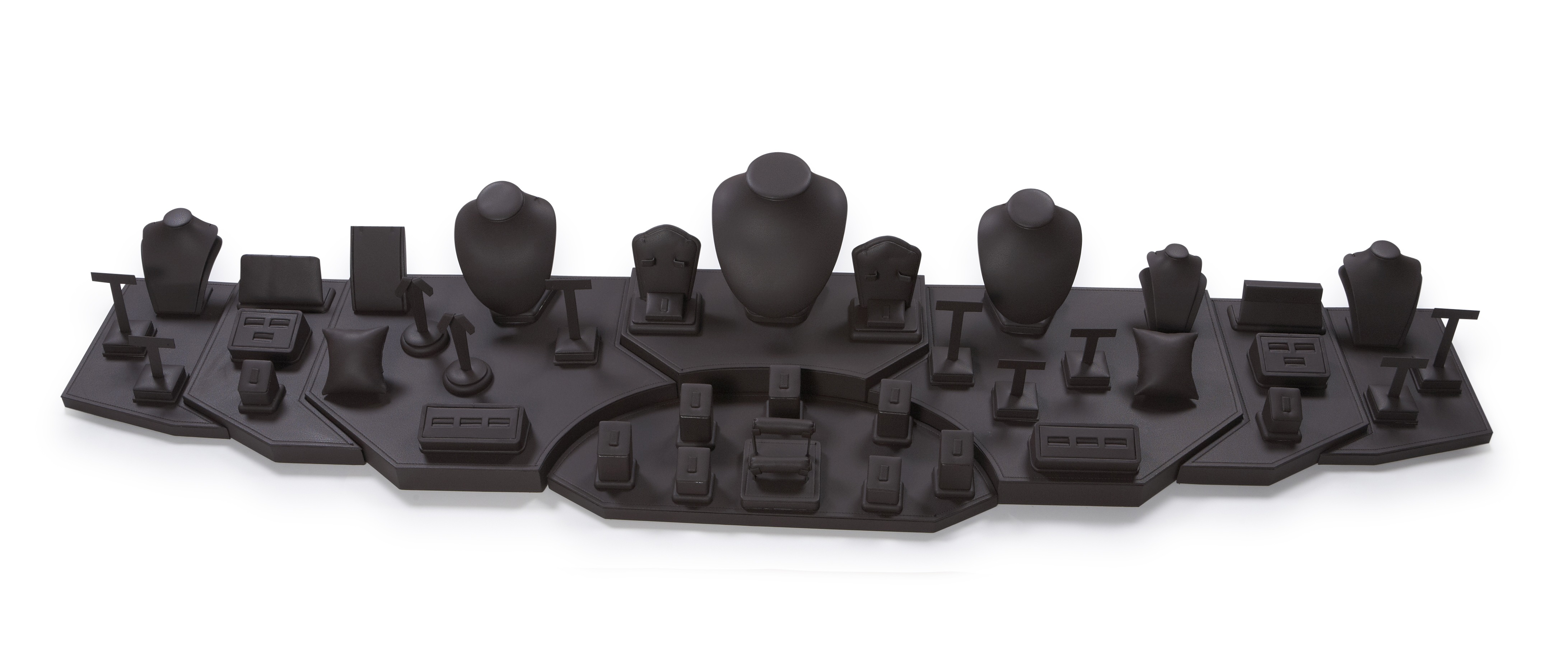 Chocolate Leatherette 6' Showcase Display Set