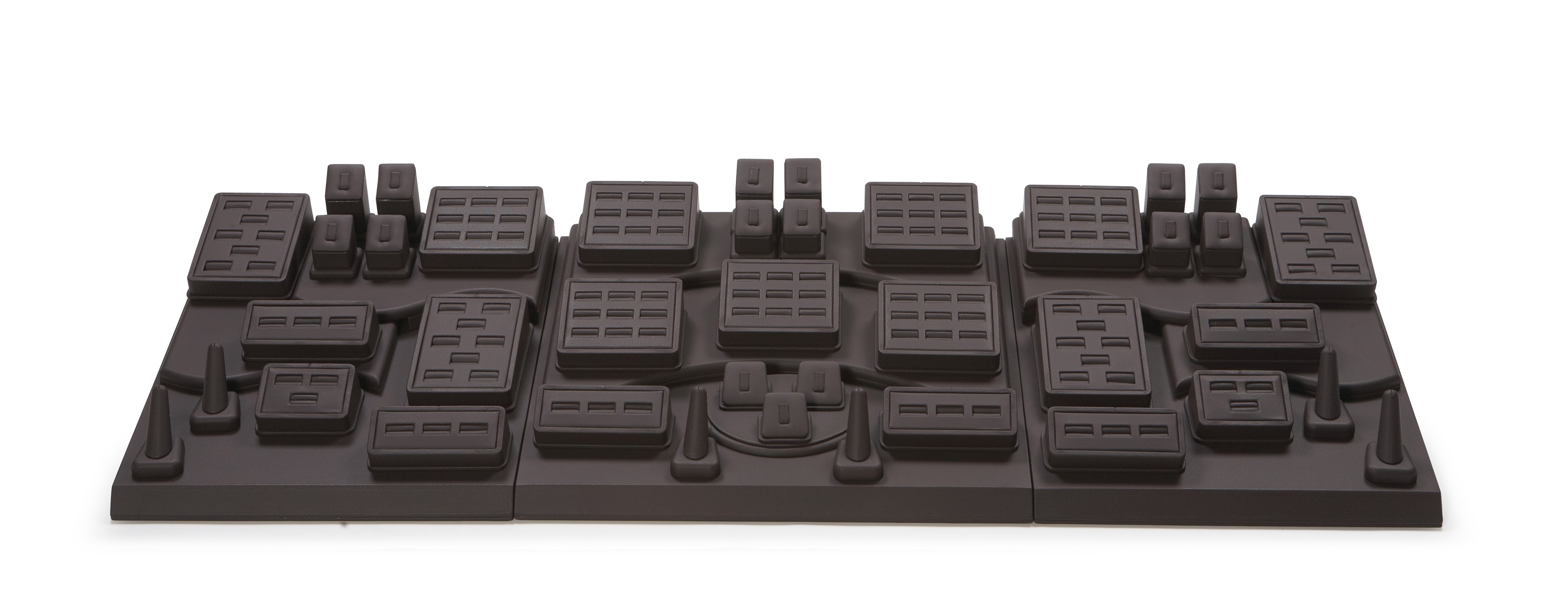 Chocolate Leatherette Showcase Display Set