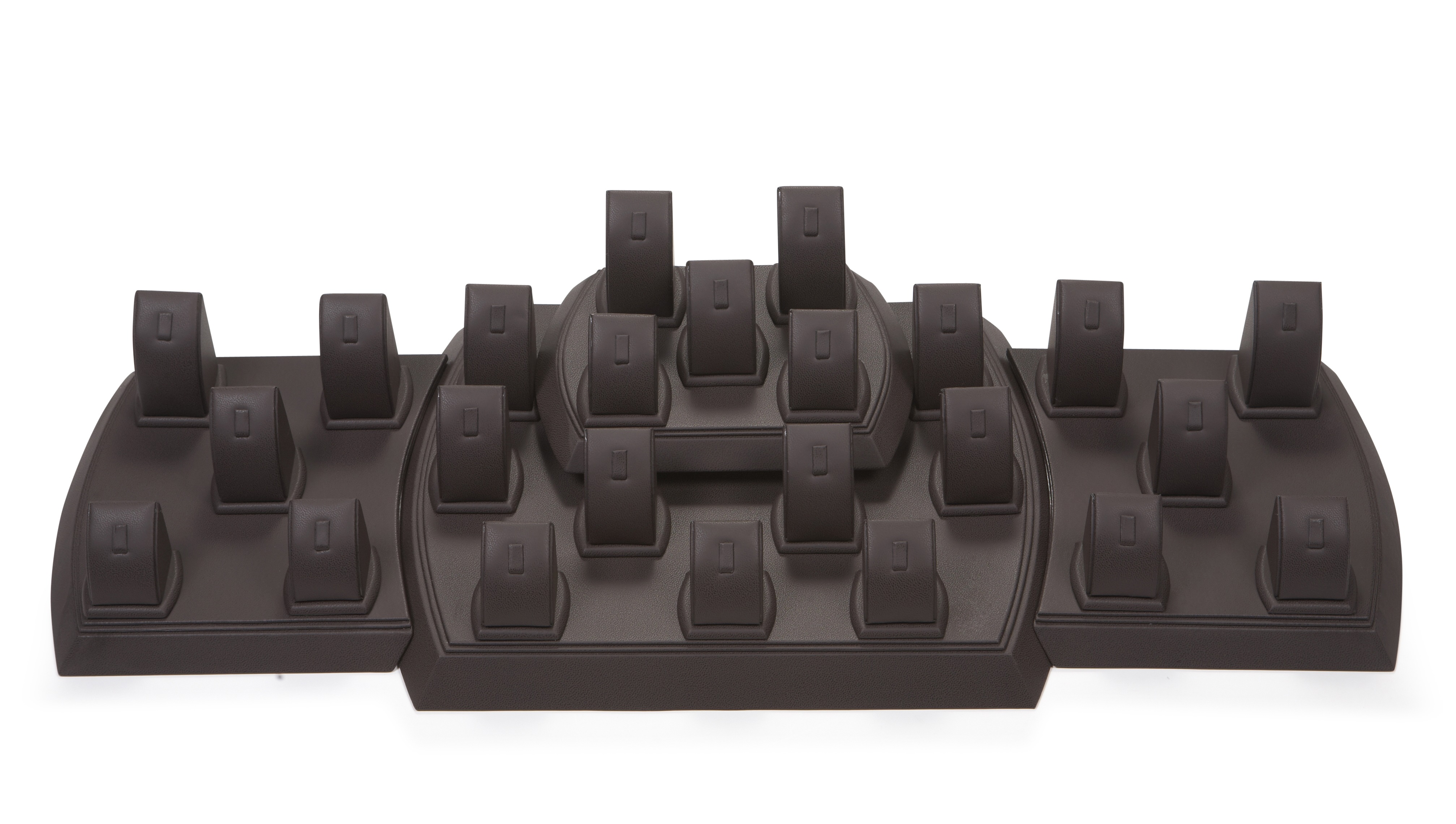 Chocolate Leatherette Showcase Display Set