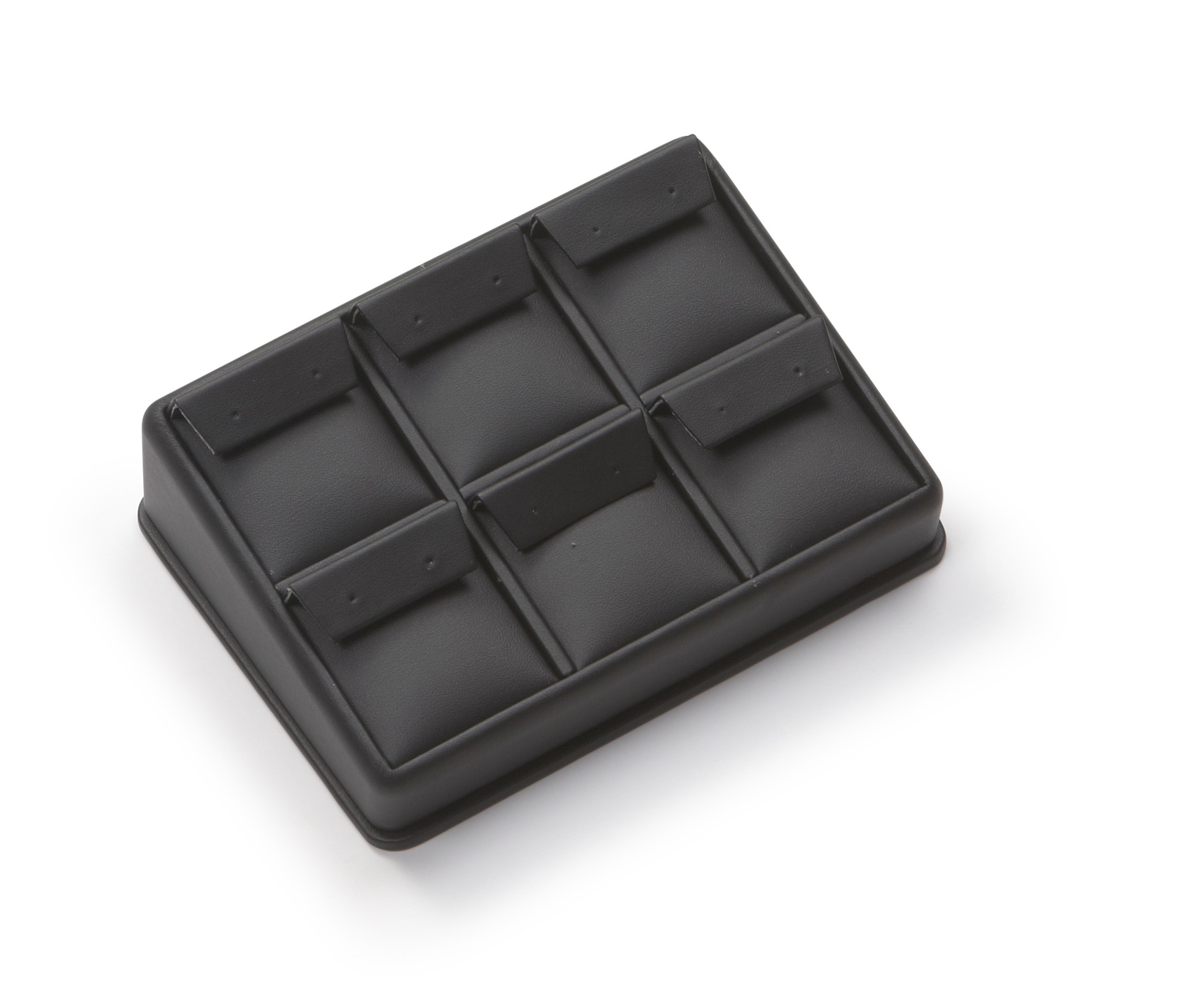 Black Leatherette 6 Earring Stand