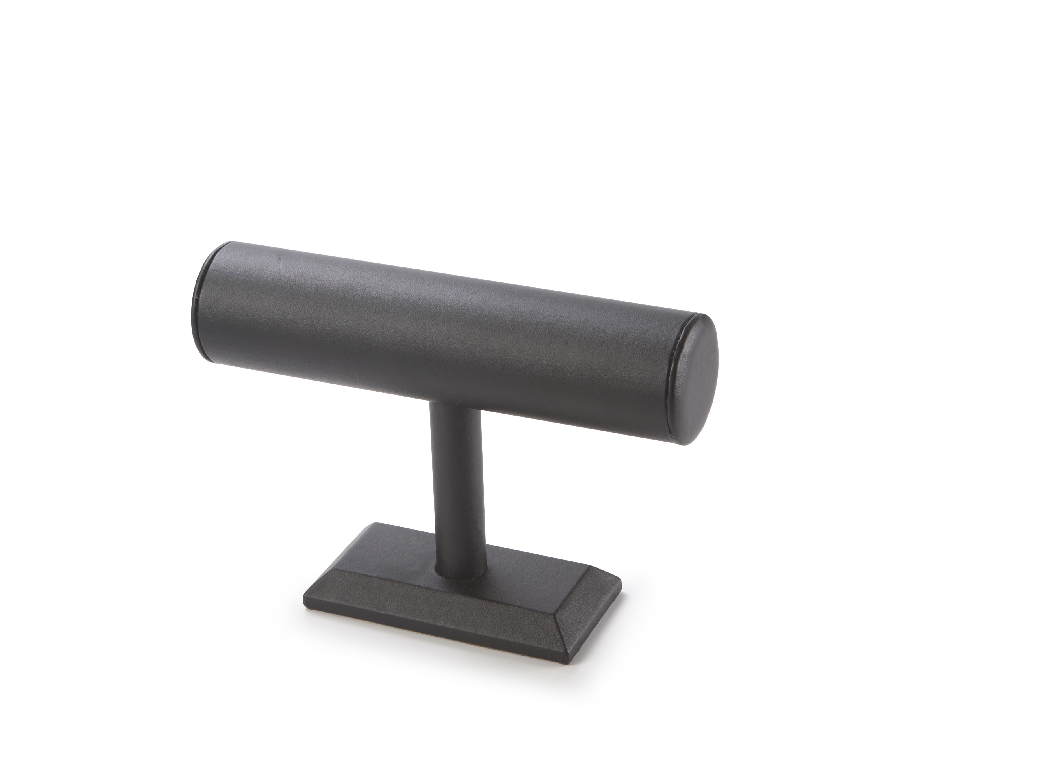 Black Leatherette Bangle T-Bar