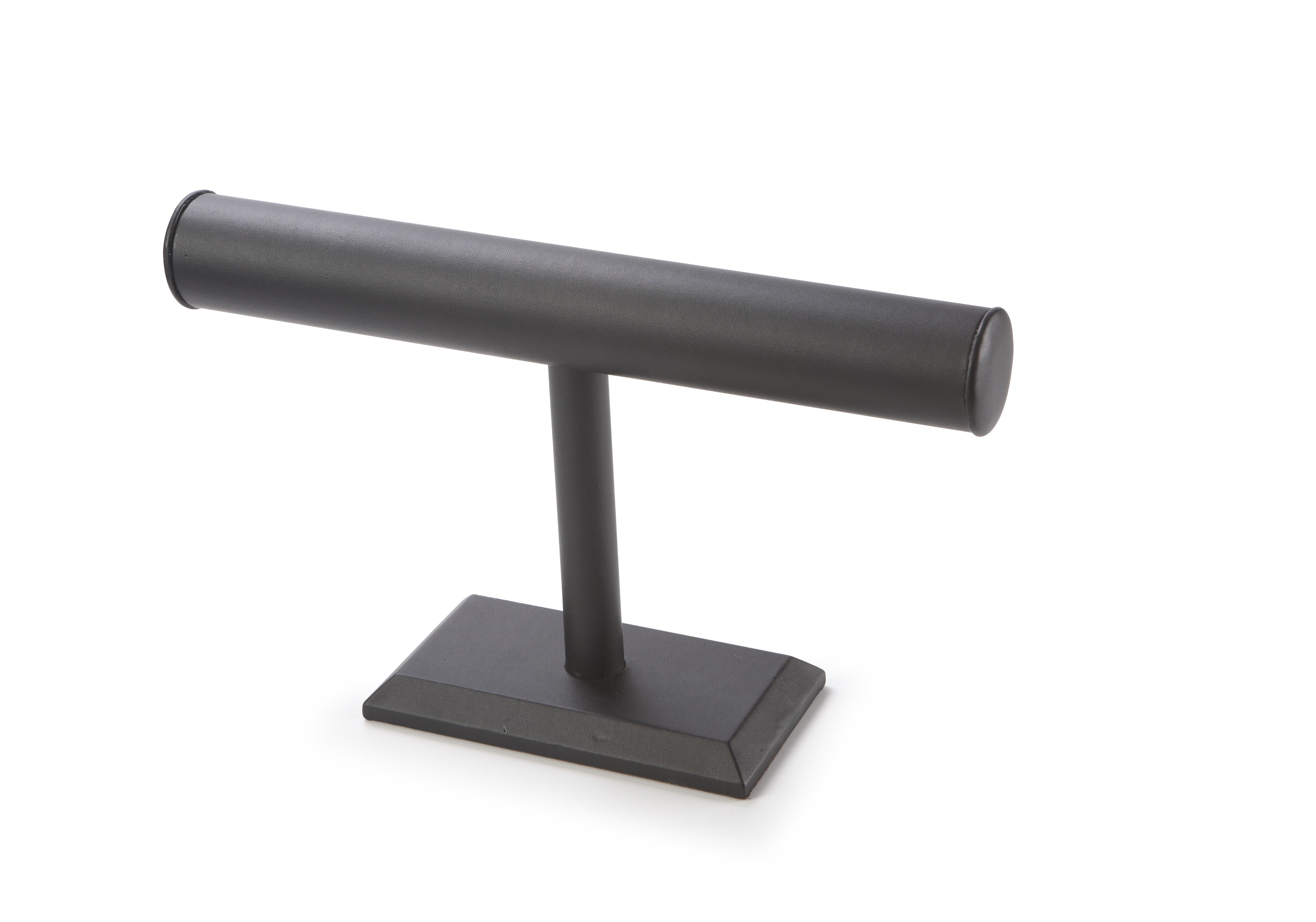 Black Leatherette Medium Bangle T-Bar