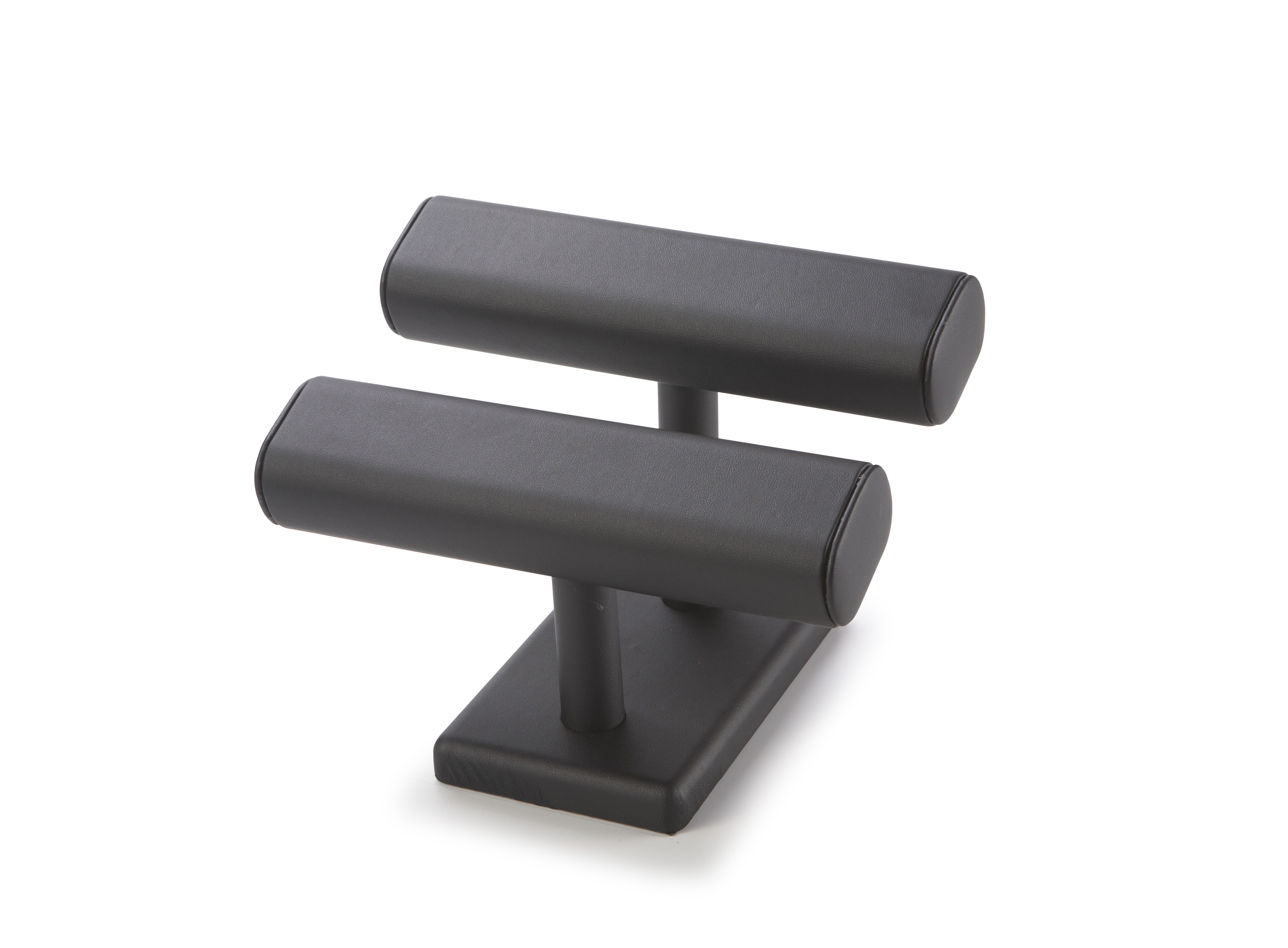 Black Leatherette Twin Watch T-Bar