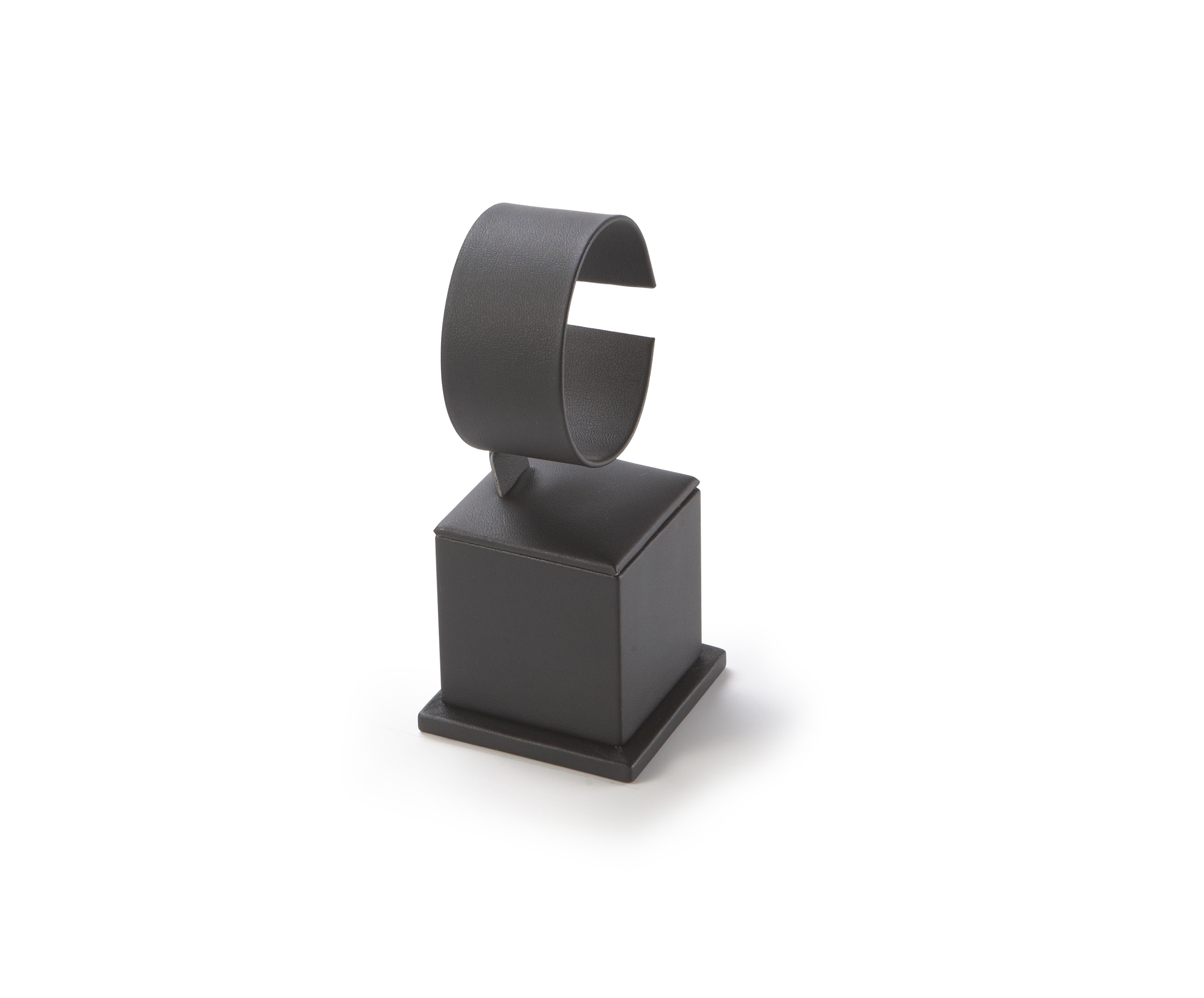 Black Leatherette Medium Watch Stand
