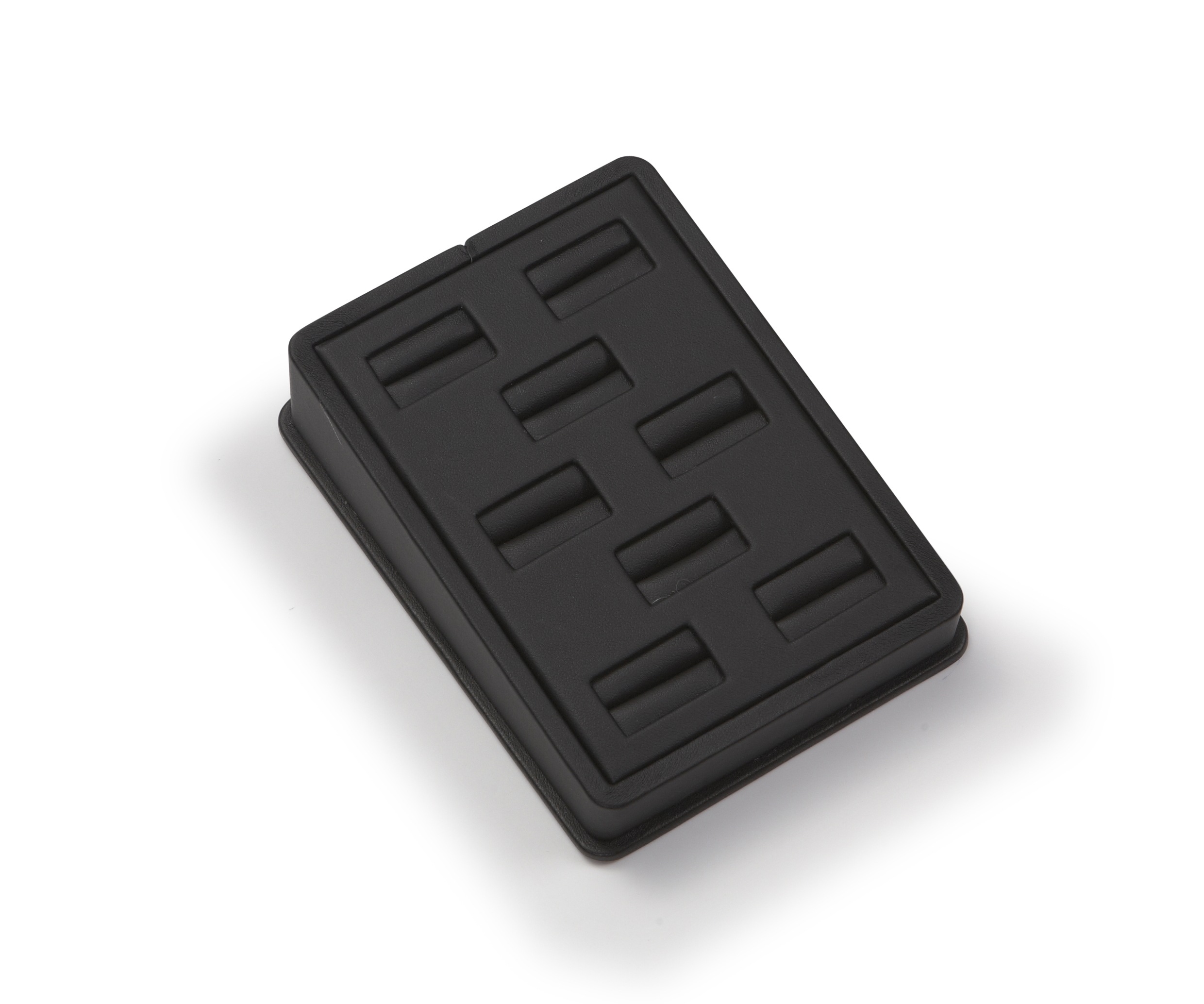 Black Leatherette 8 Ring Slot Stand