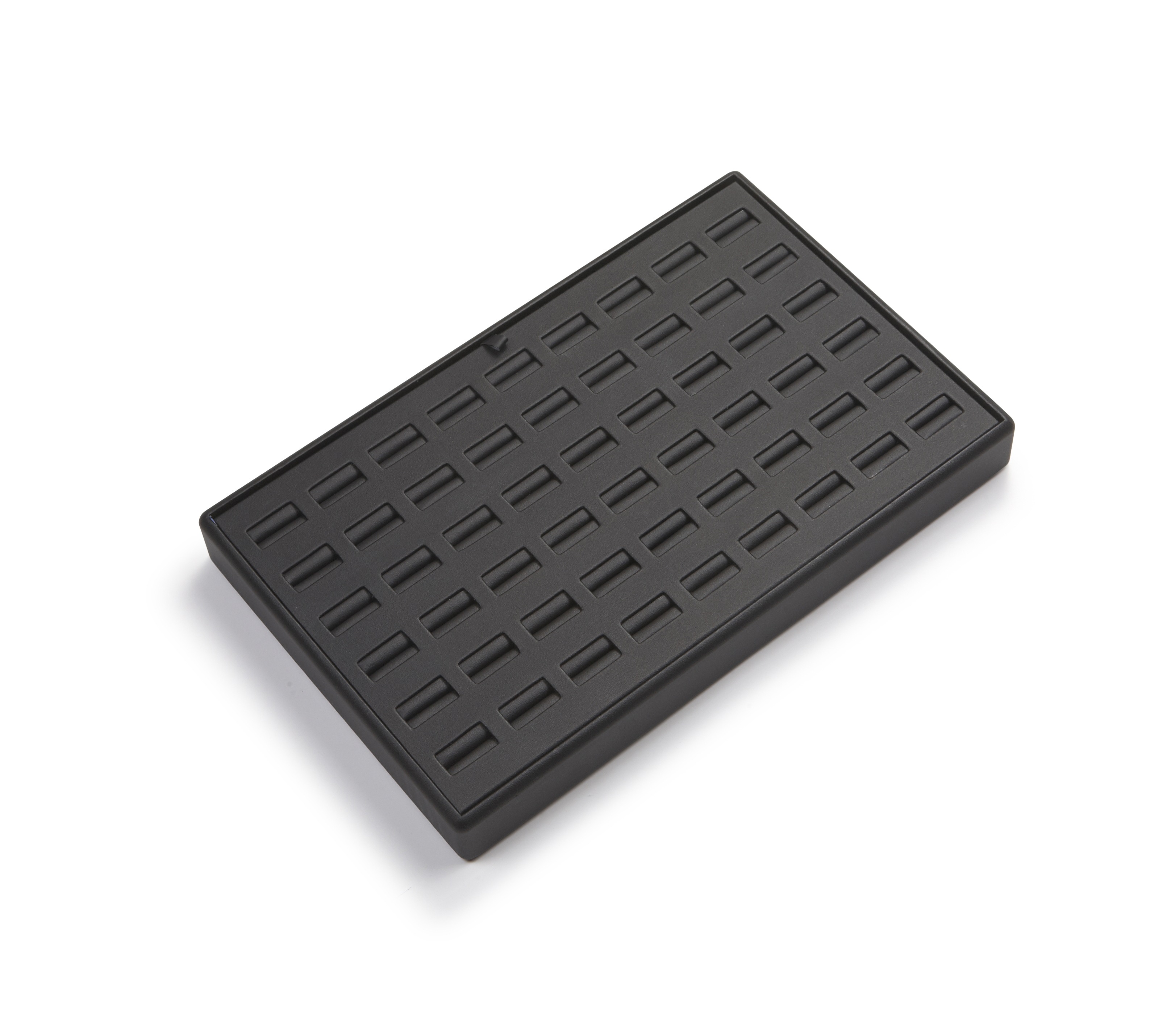 Black Leatherette 54 Ring Slot Tray