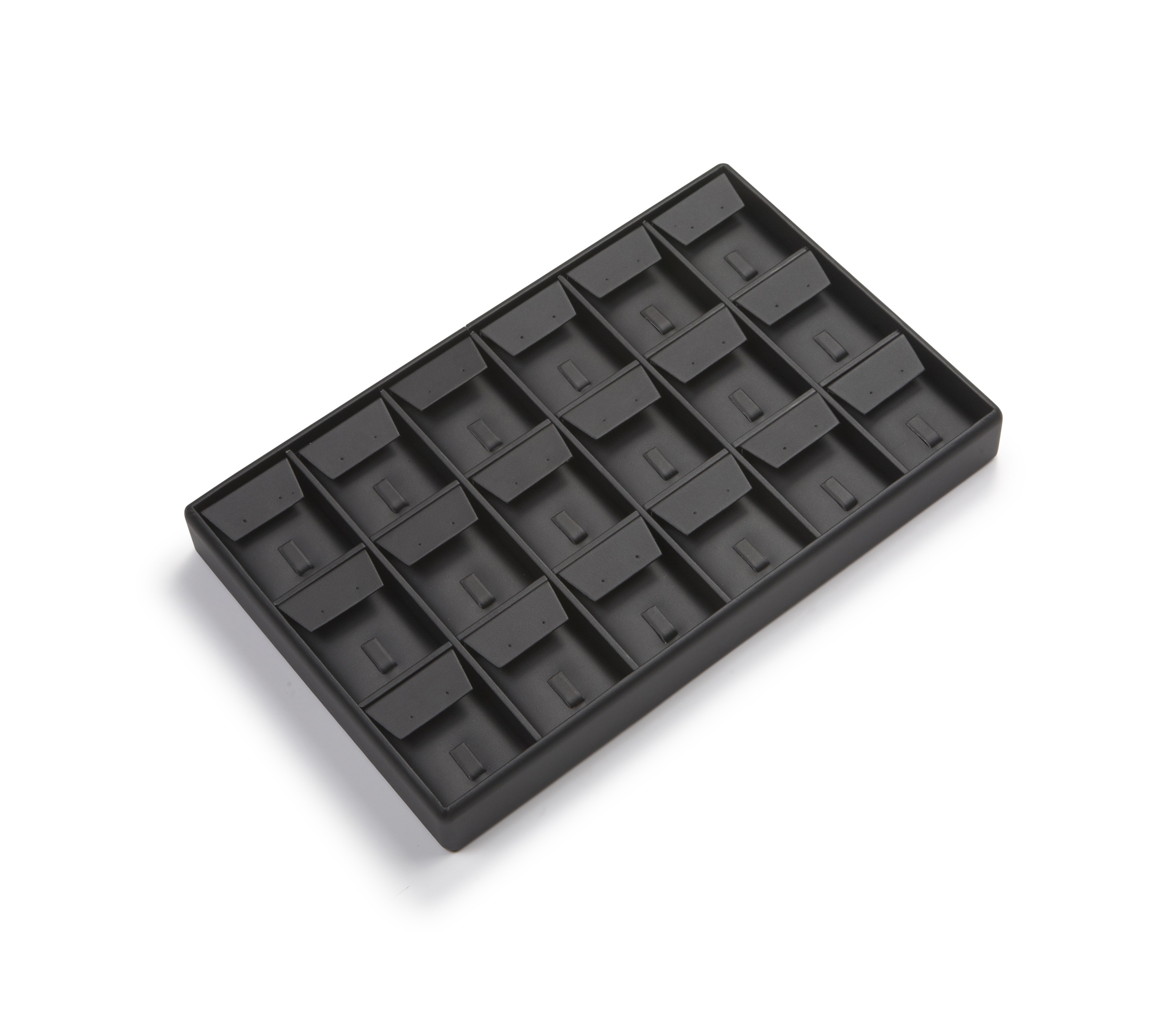 Black Leatherette 18 Clip Ring/Earring Tray