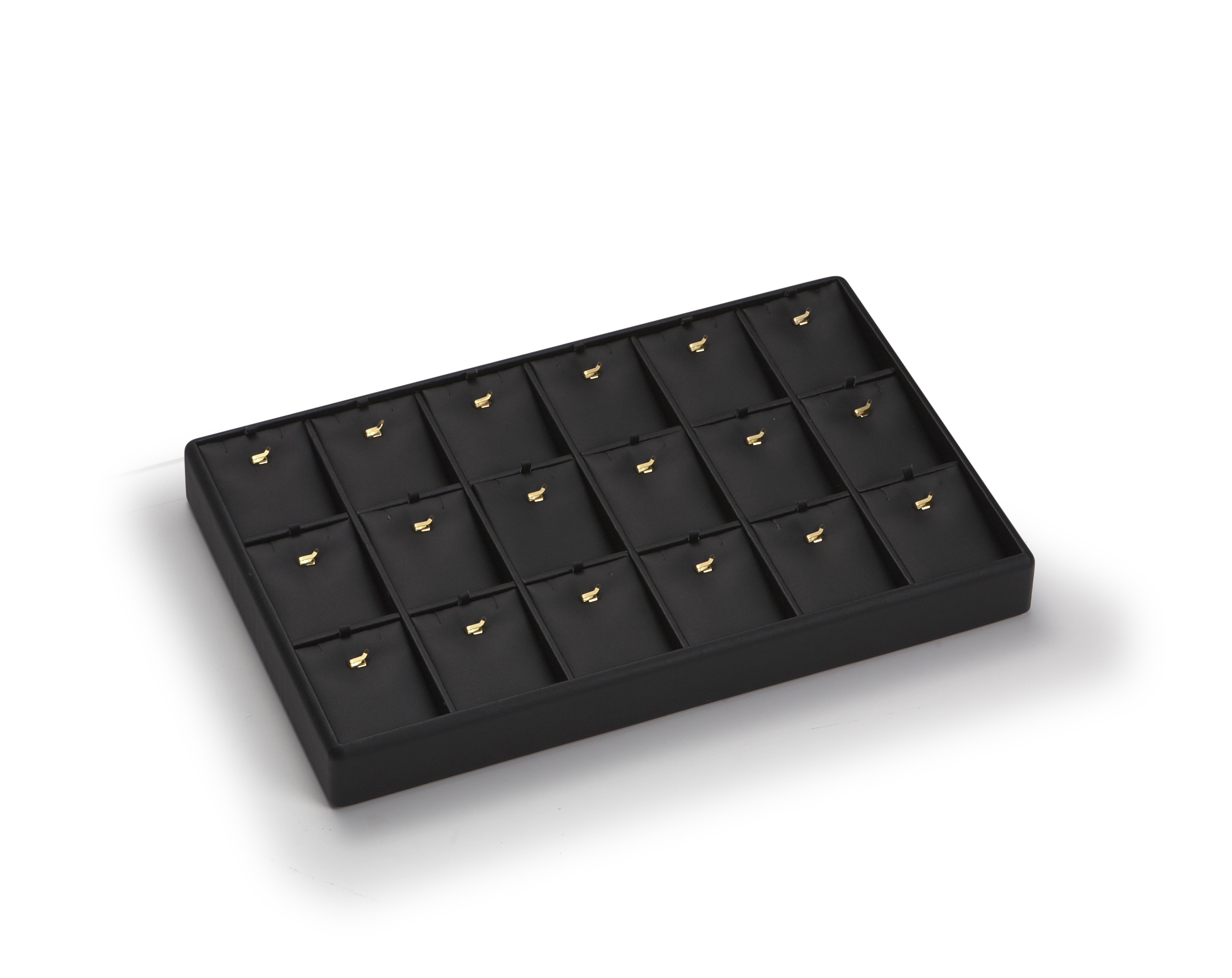 Black Leatherette 18 Earring/Pendant Tray