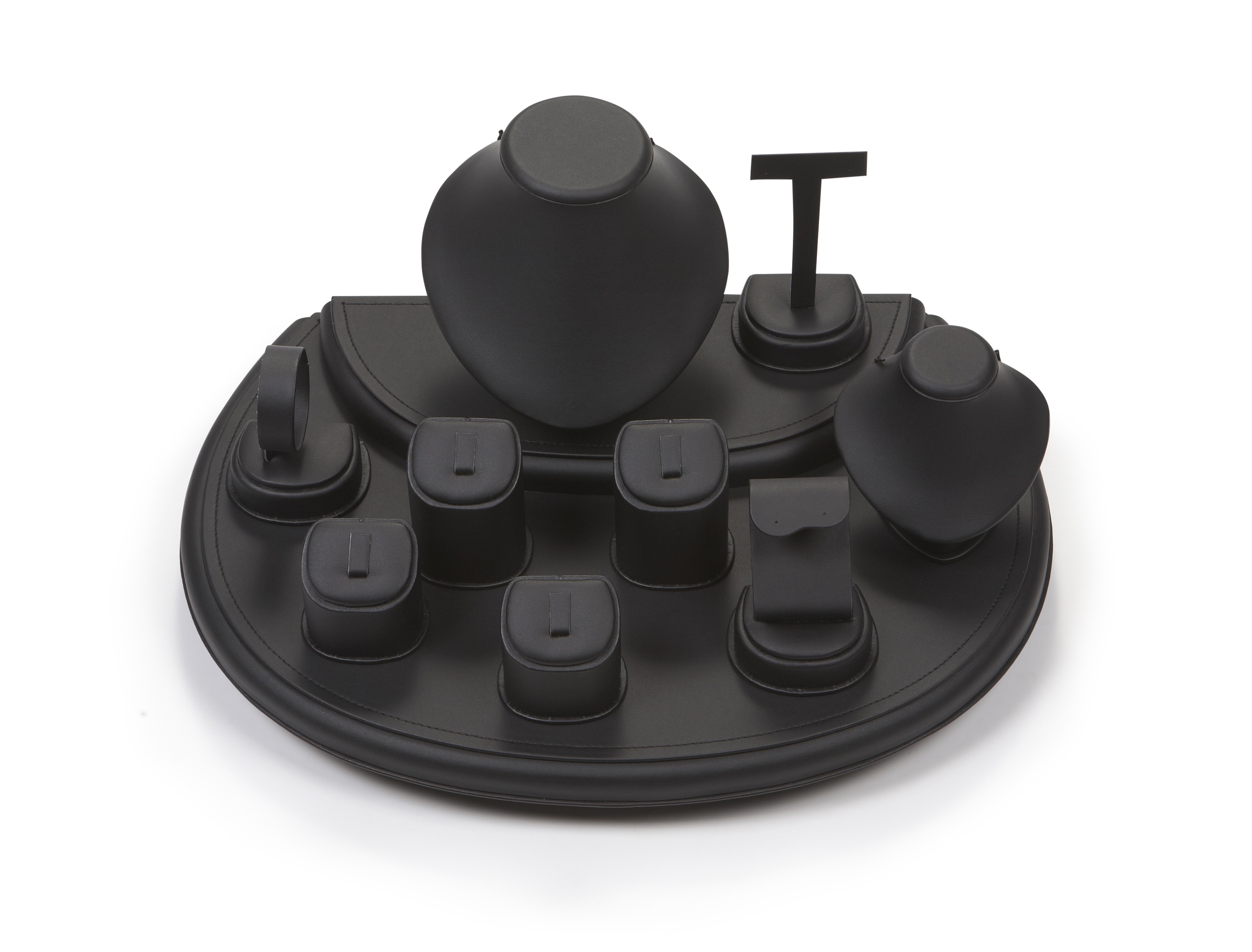 Black Leatherette Showcase Display Set