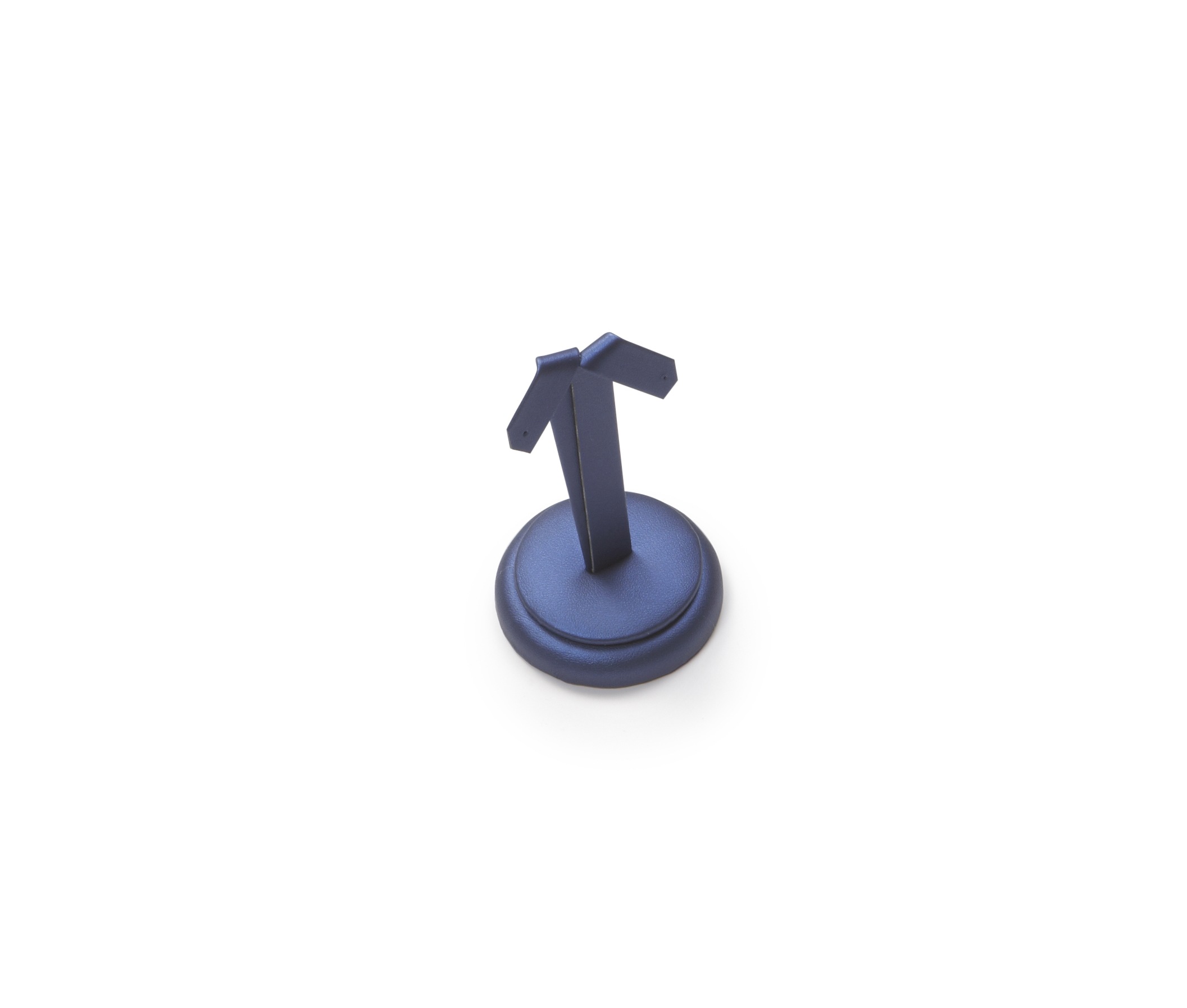Navy Blue Leatherette Earring Stand