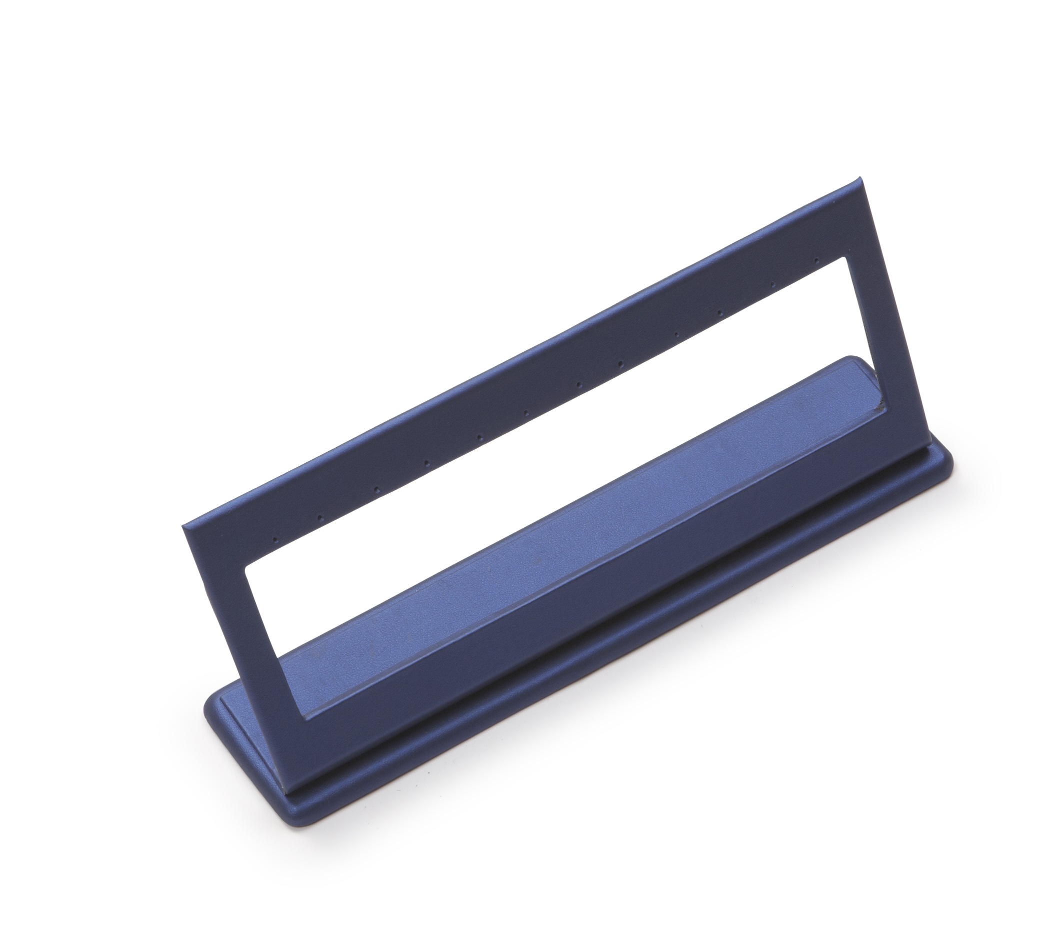 Navy Blue Leatherette 6 Pairs Earring Display
