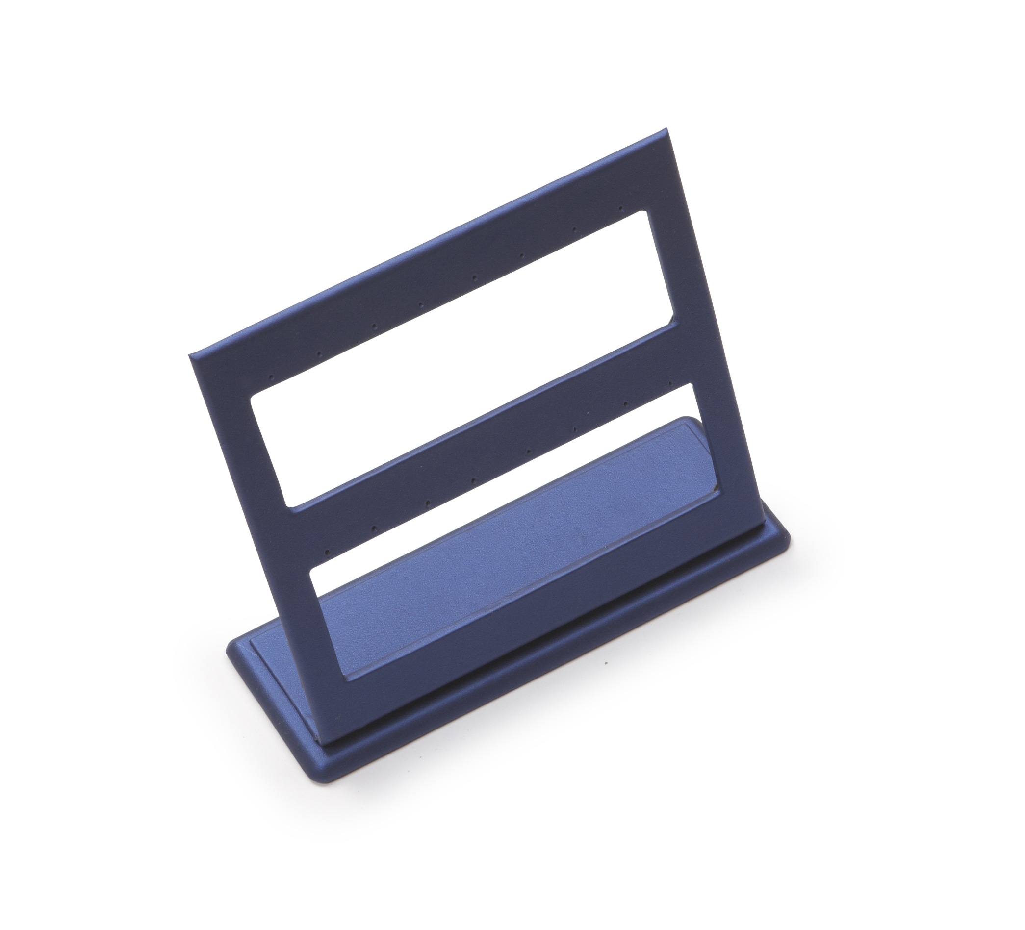 Navy Leatherette 8 Pairs Earring Display