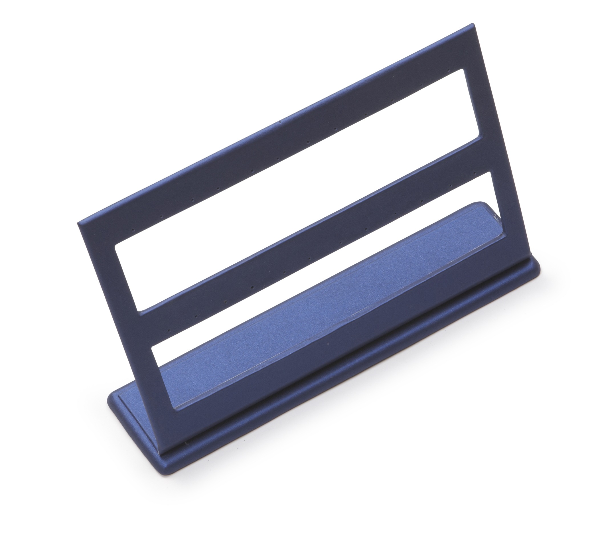 Navy Blue Leatherette 12 Pairs Earring Display