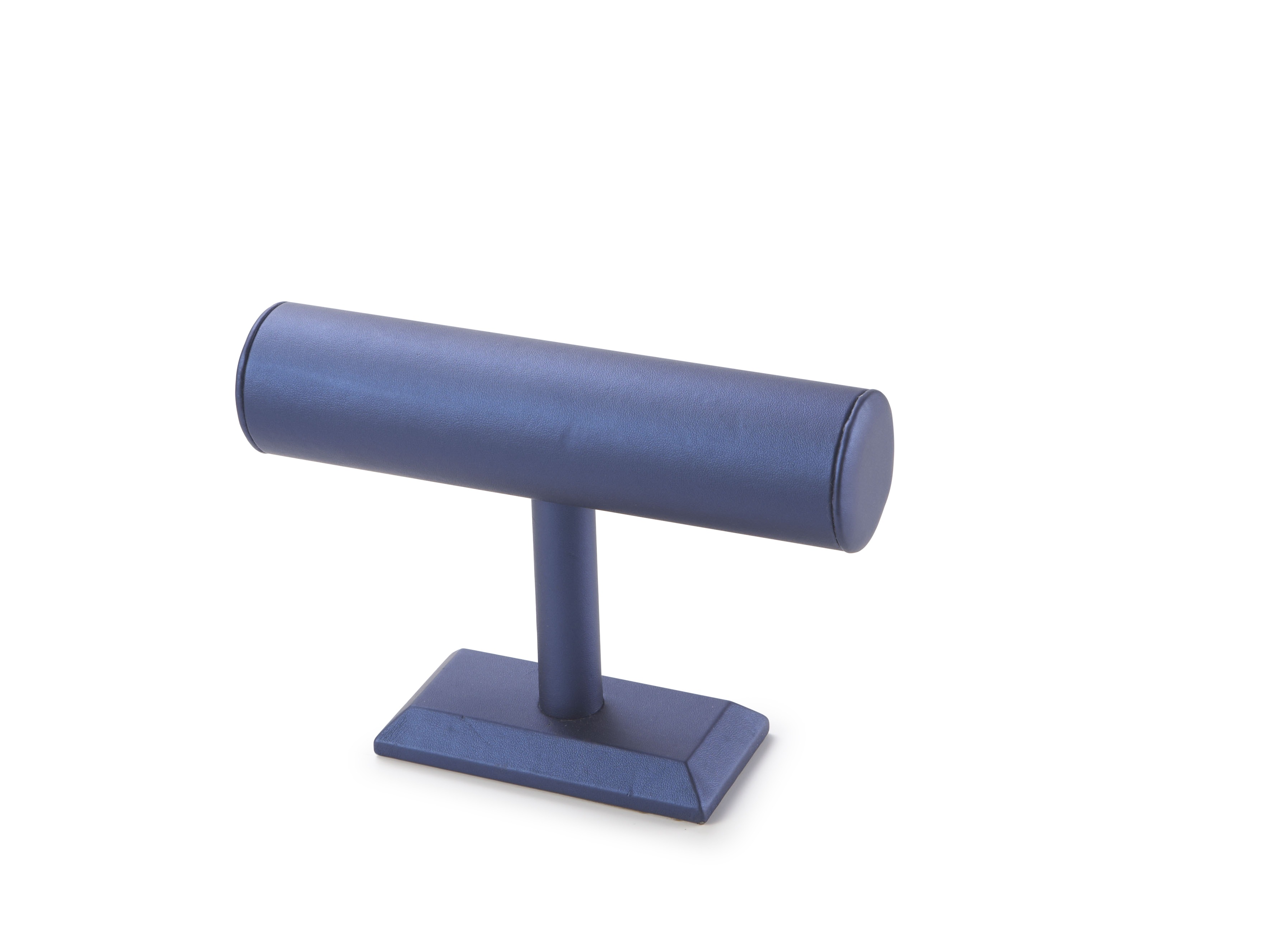 Navy Blue Leatherette Short Bangle T-Bar