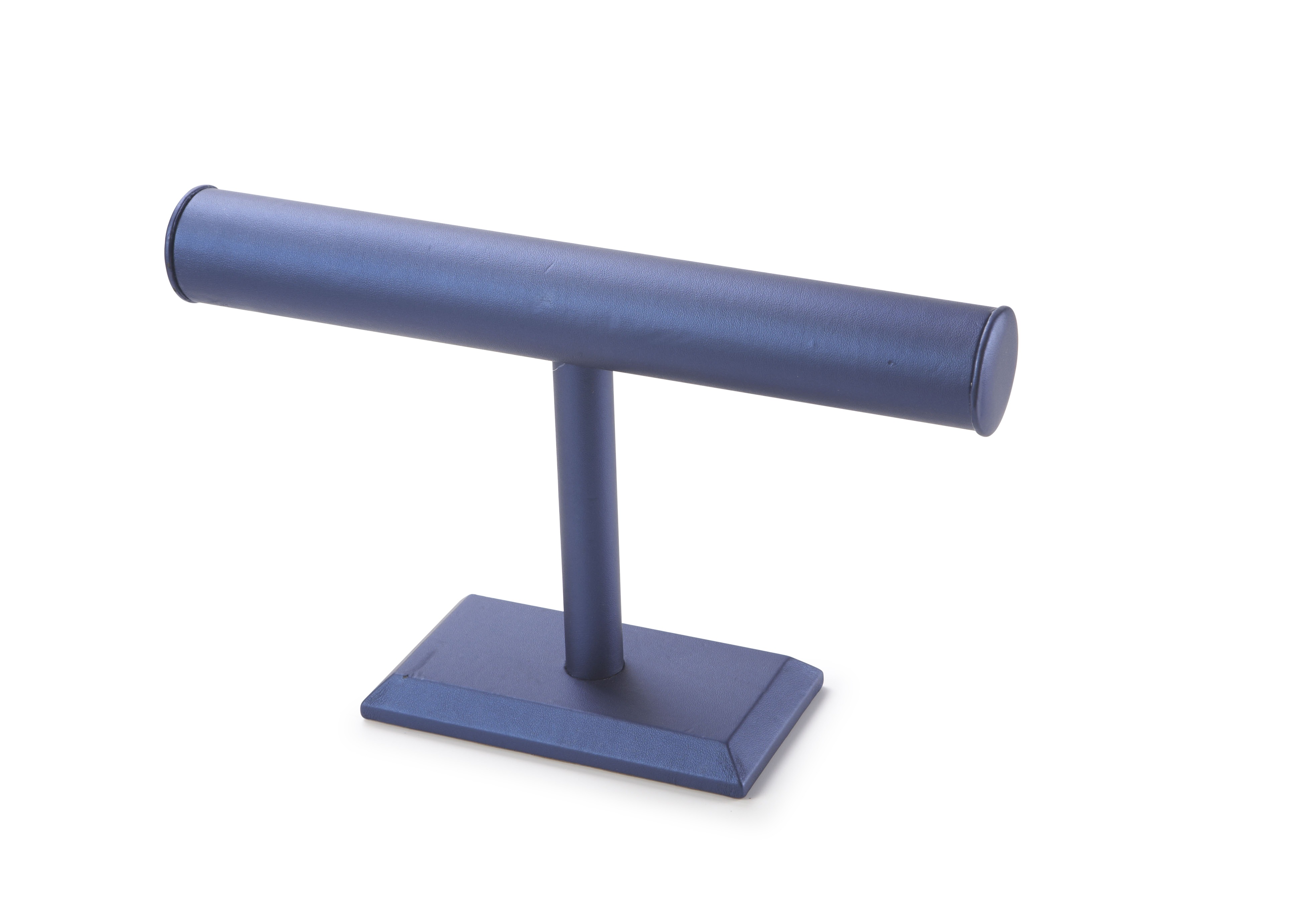 Navy Blue Leatherette Medium Bangle T-Bar