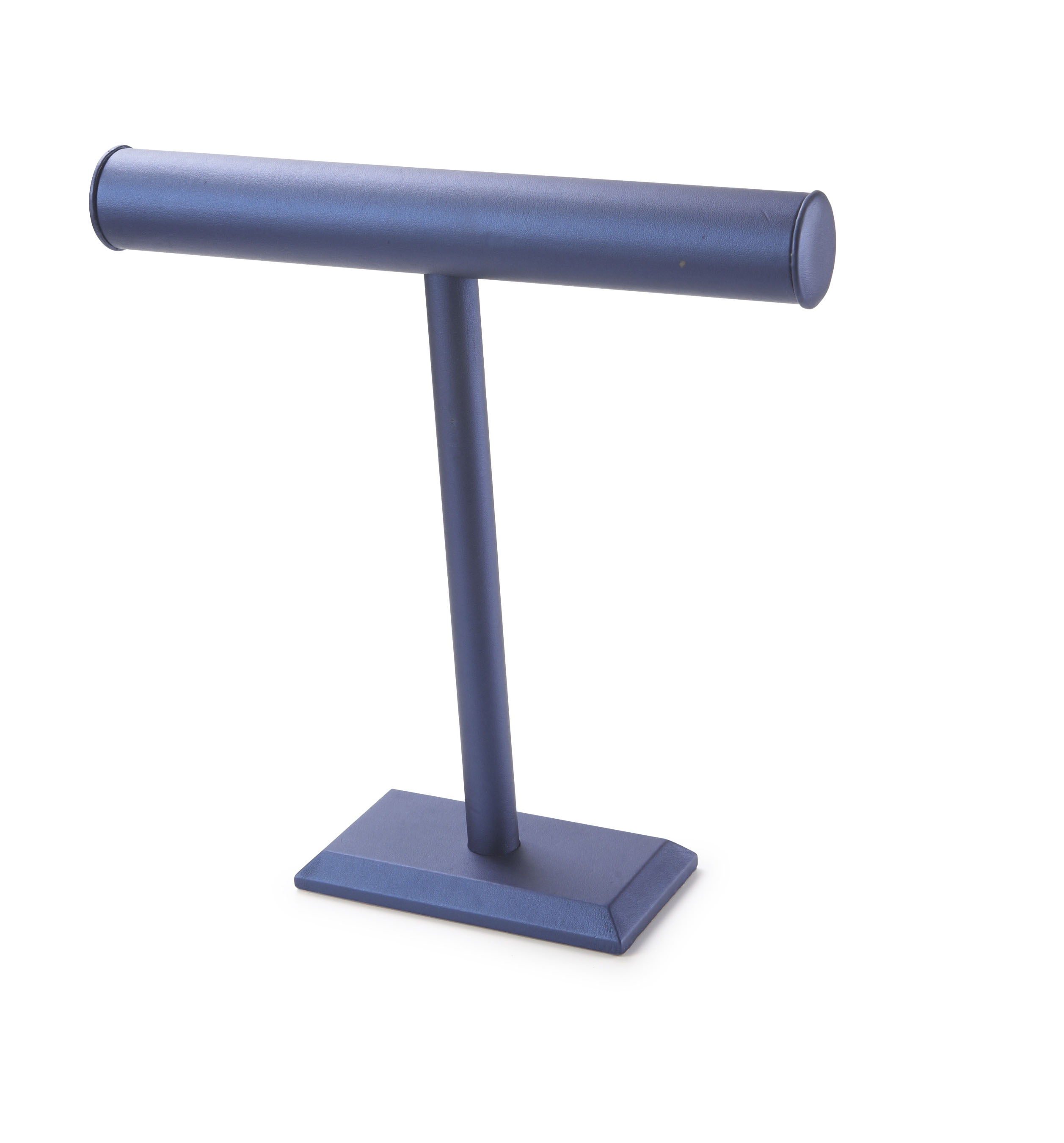 Navy Blue Leatherette Tall Bangle T-Bar