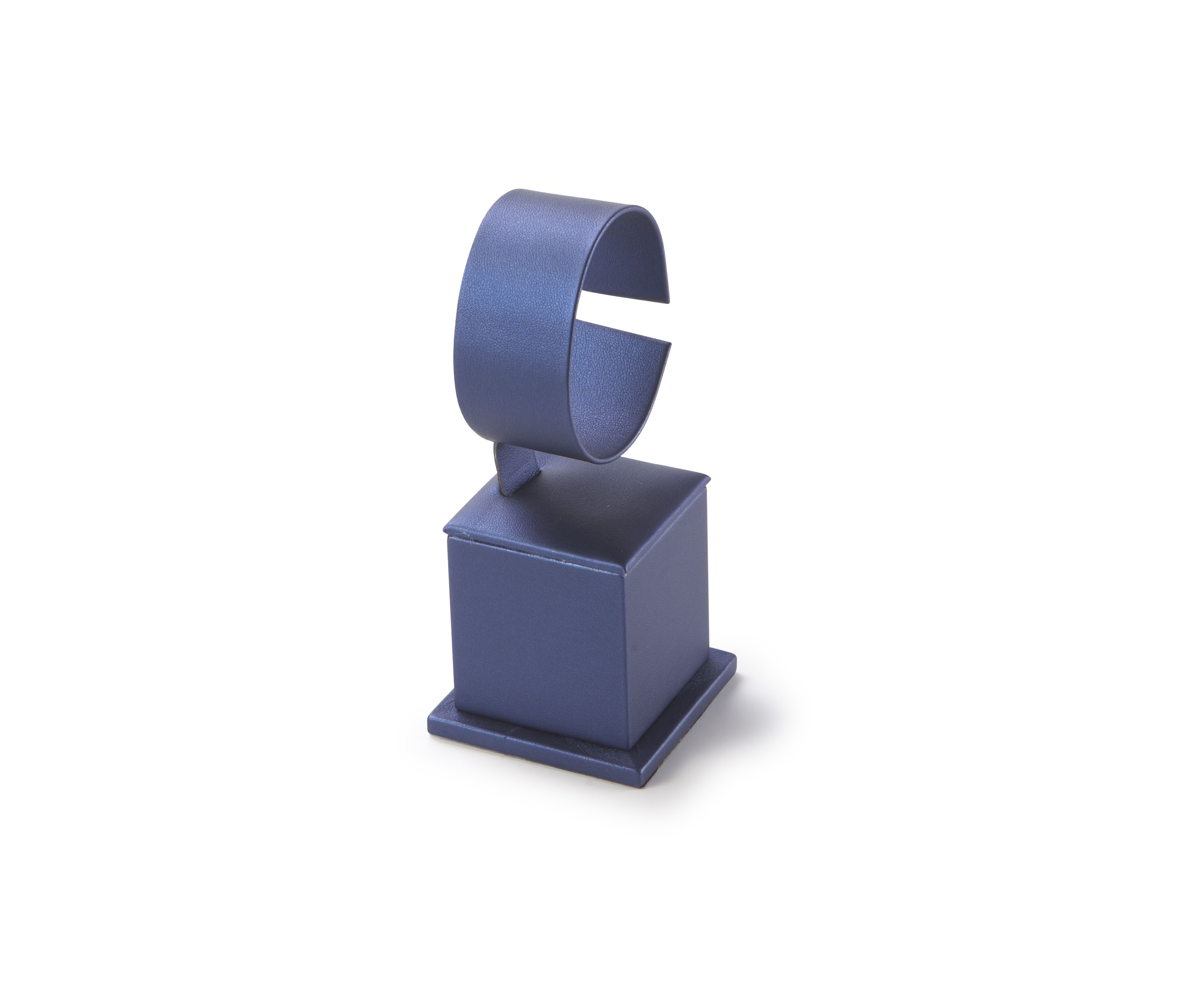 Navy Blue Leatherette Medium Watch Stand