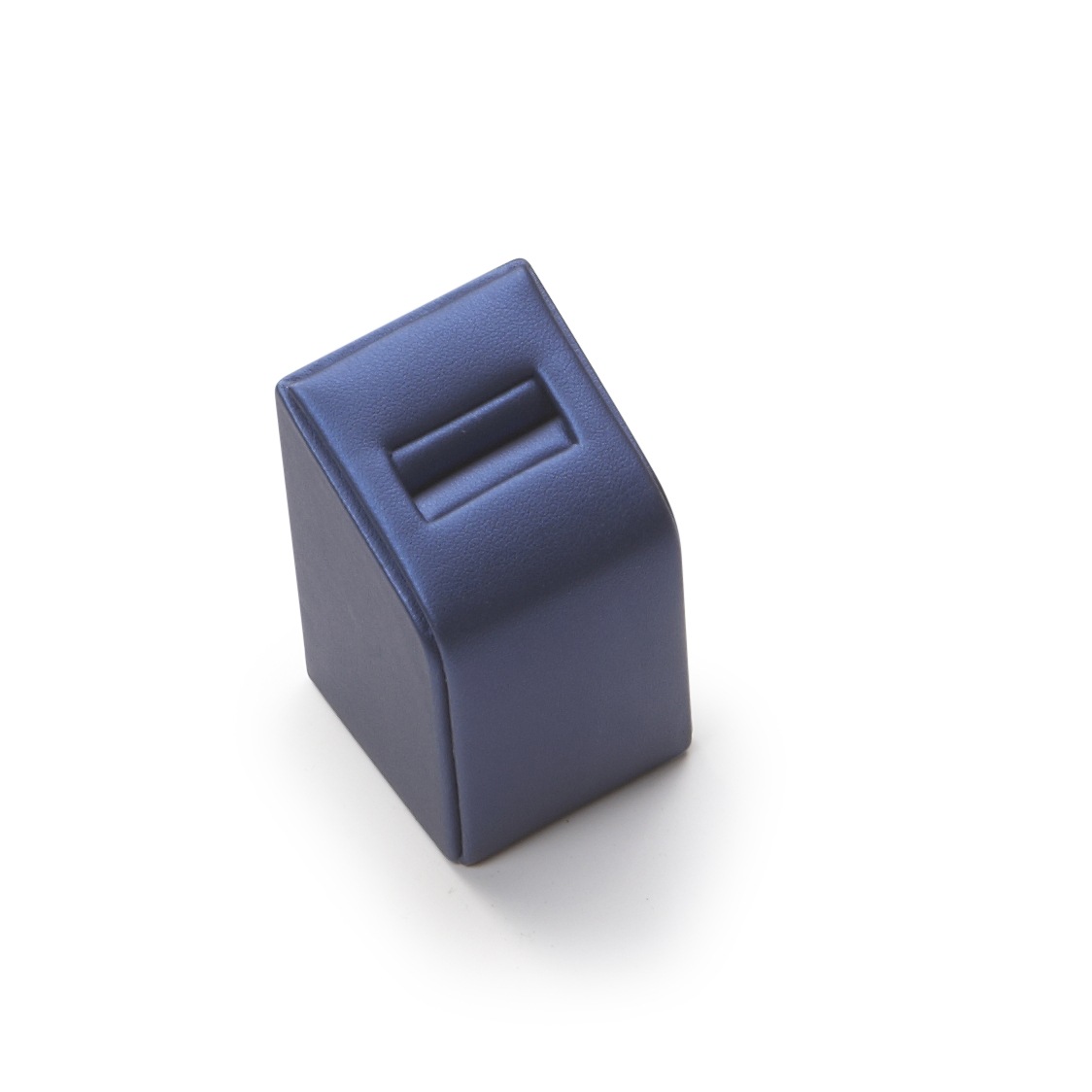 Navy Blue Leatherette 1 Ring Slot Stand