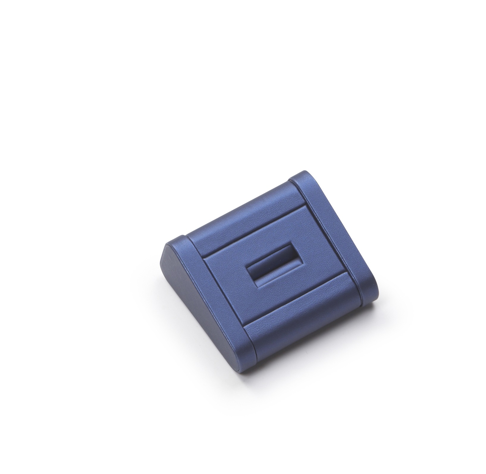 Navy Blue Leatherette 1 Ring Slot Stand