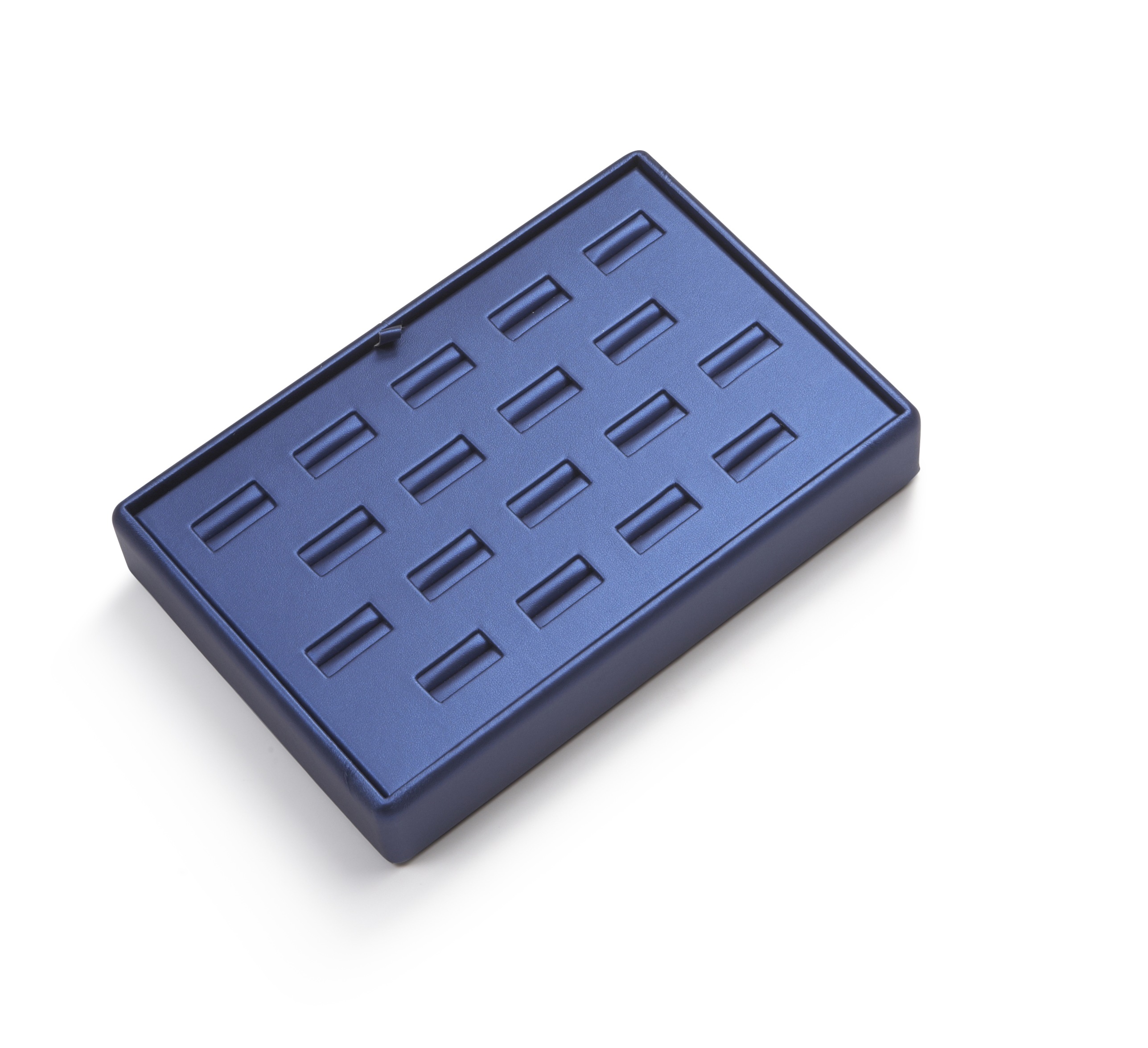 Navy Blue Leatherette 18 Slot Ring