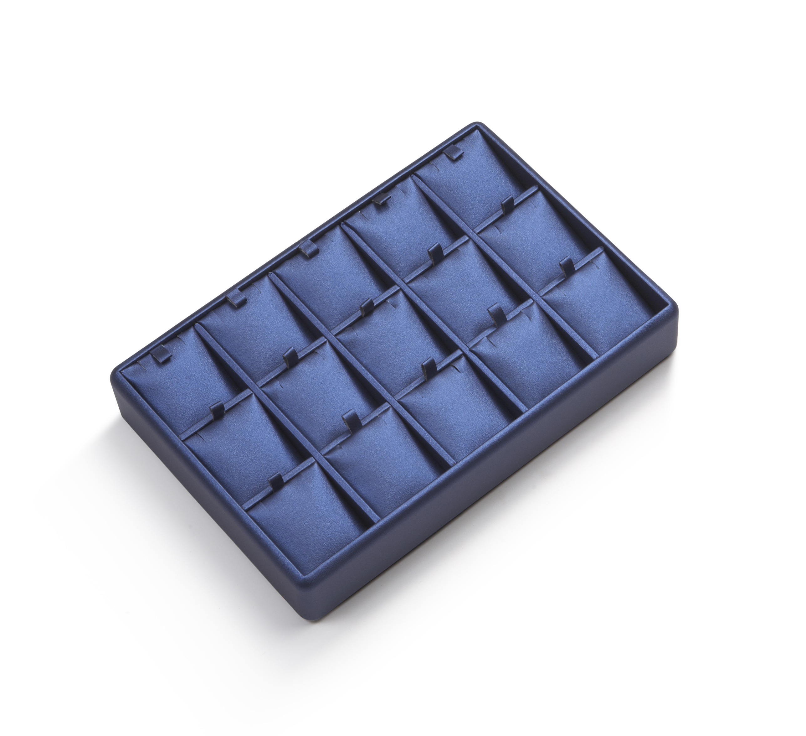 Navy Blue Leatherette 15 Pendant Tray