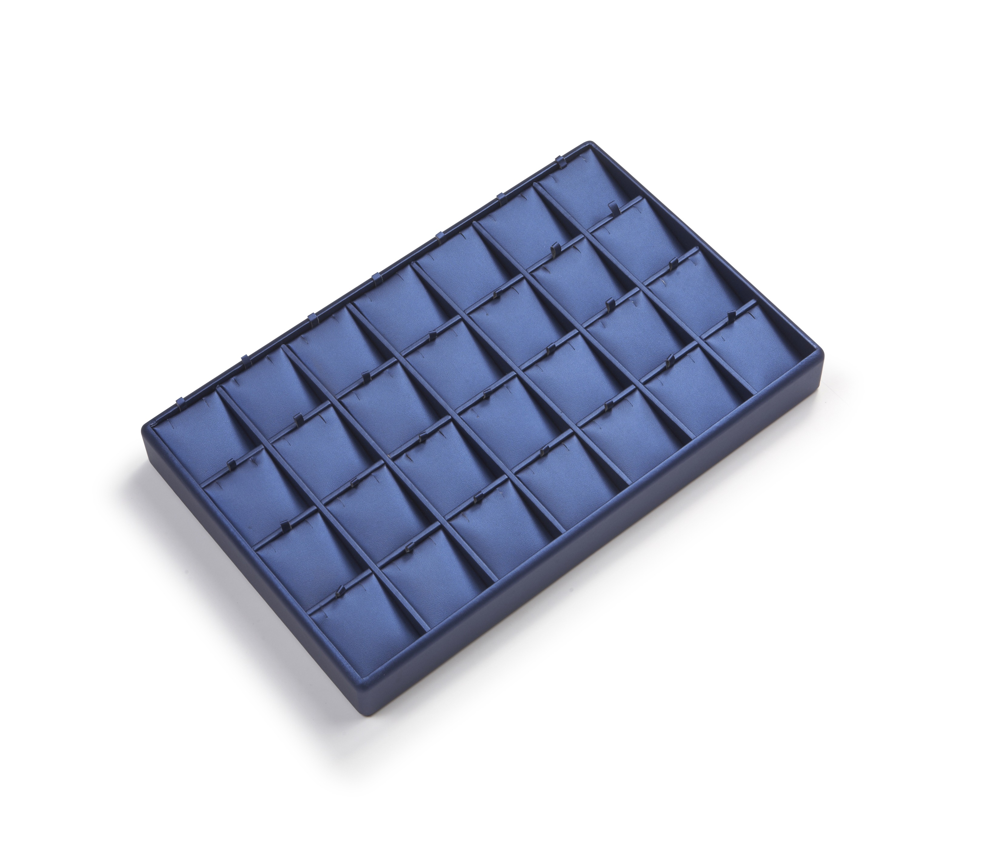 Navy Blue Leatherette 28 Pendant Tray