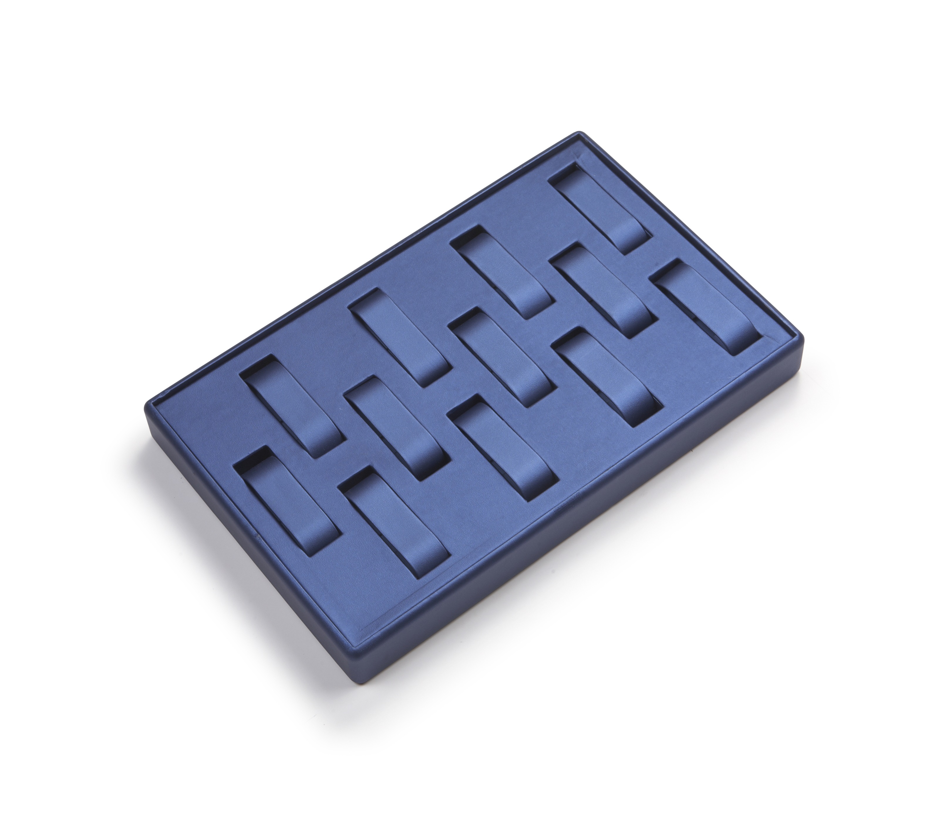 Navy Blue Leatherette 12 Watch Tray