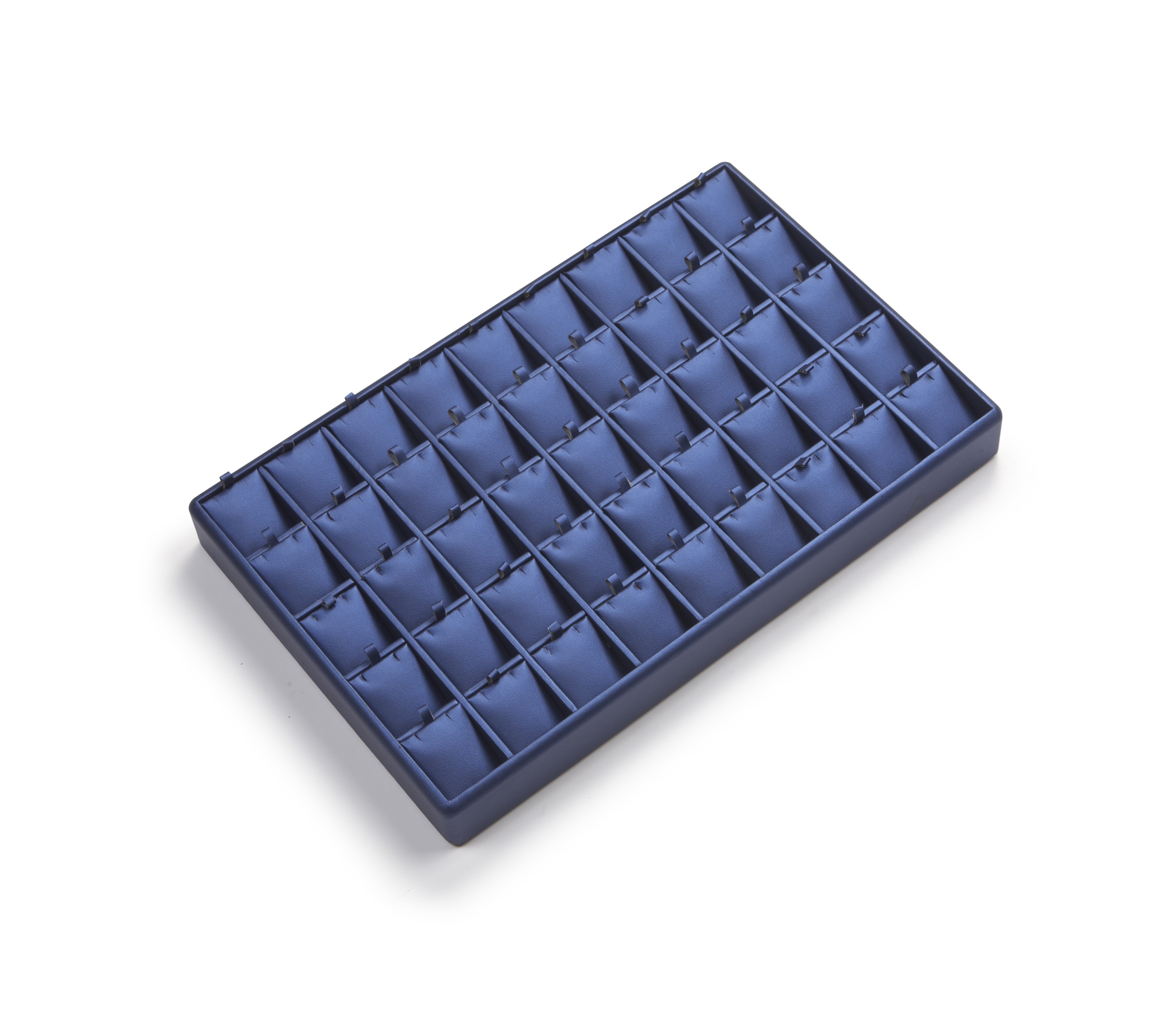 Navy Blue Leatherette 45 Pendant Tray