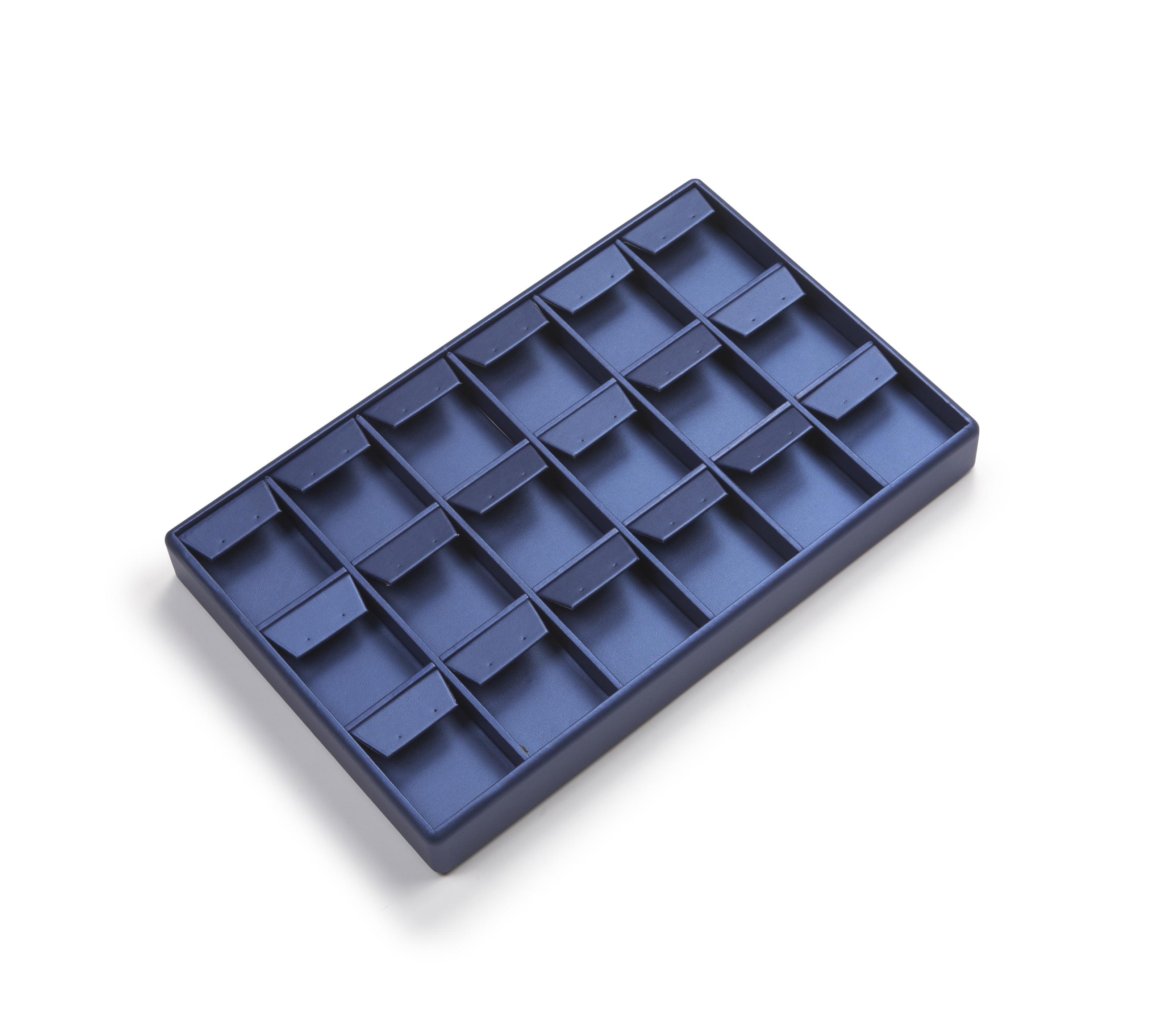Navy Blue Leatherette 18 Earring Tray