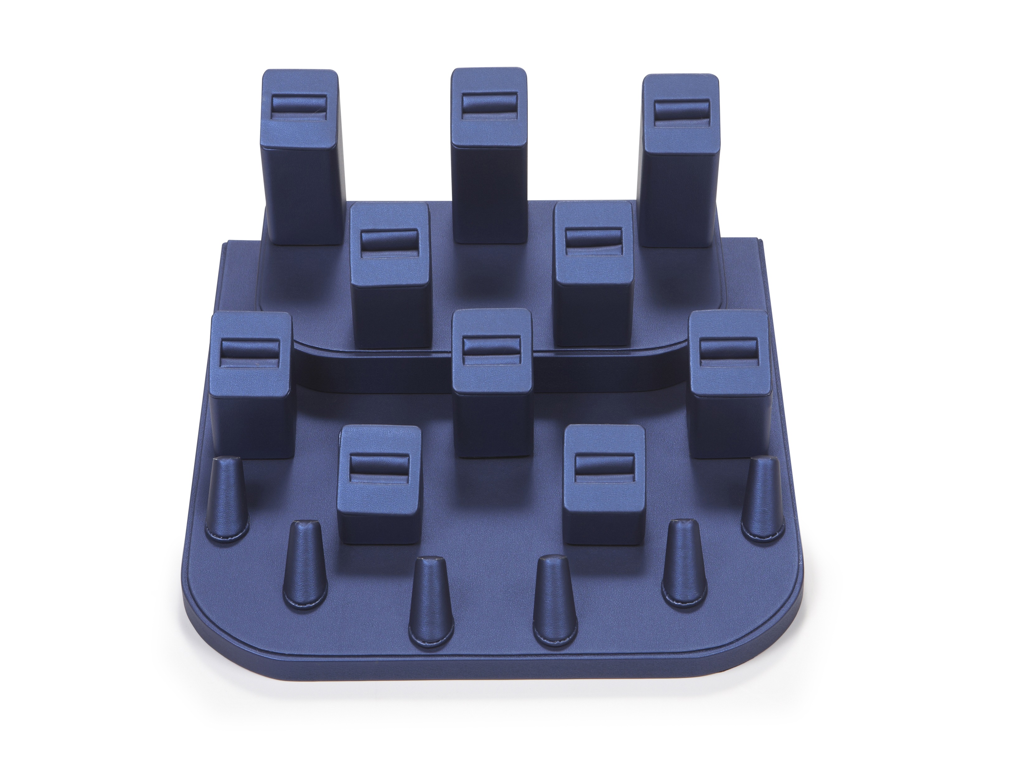 Navy Blue Leatherette Magnetic Showcase Display Set