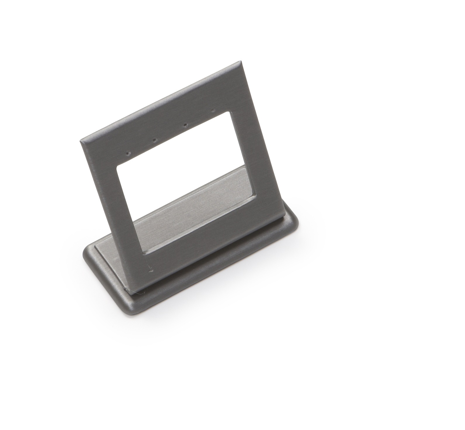 Silver Gray Leatherette 2 Pairs Earring Stand