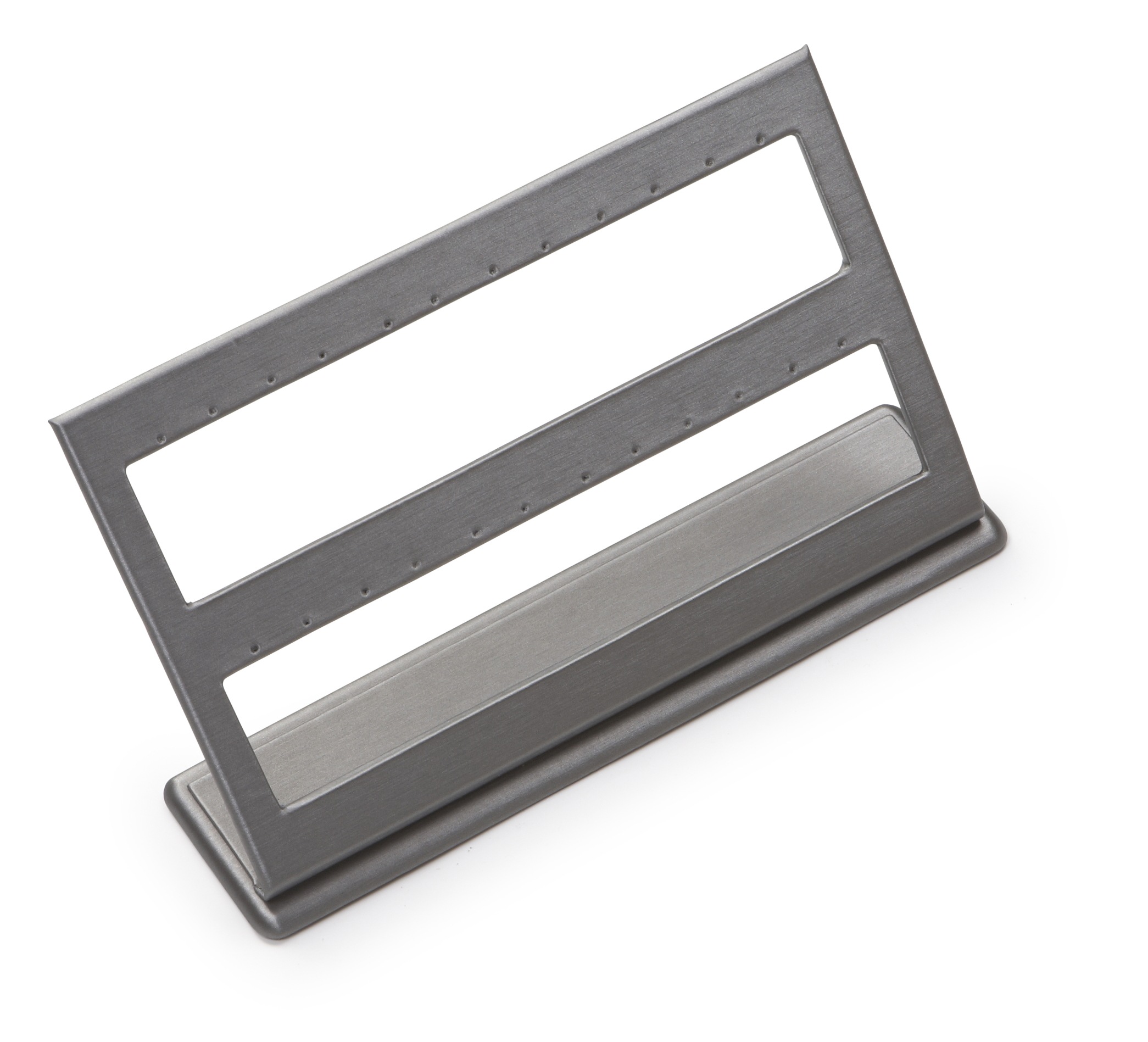 Silver Gray Leatherette 12 Pairs Earring