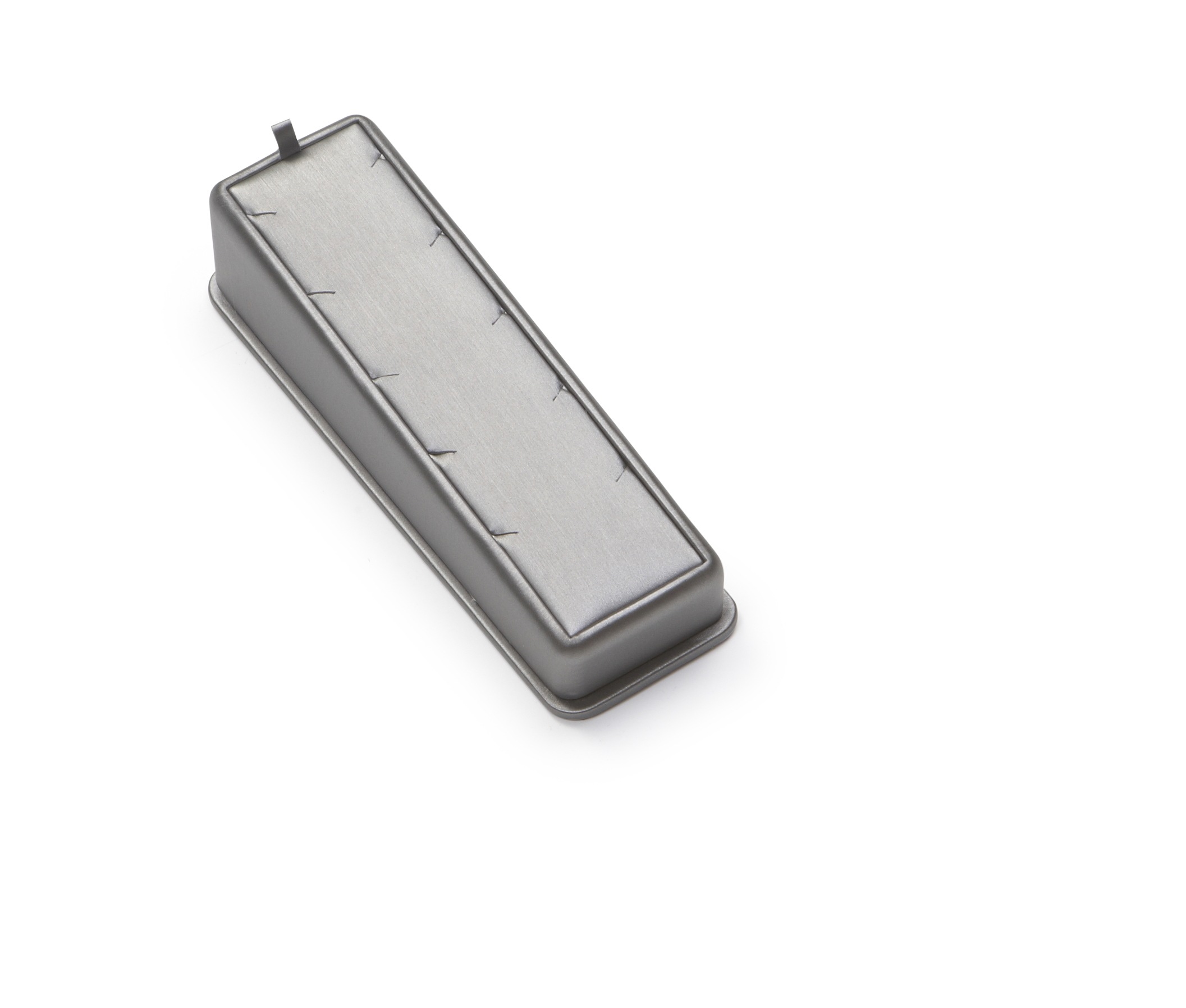 Silver Gray Leatherette 5 Pendant Tray