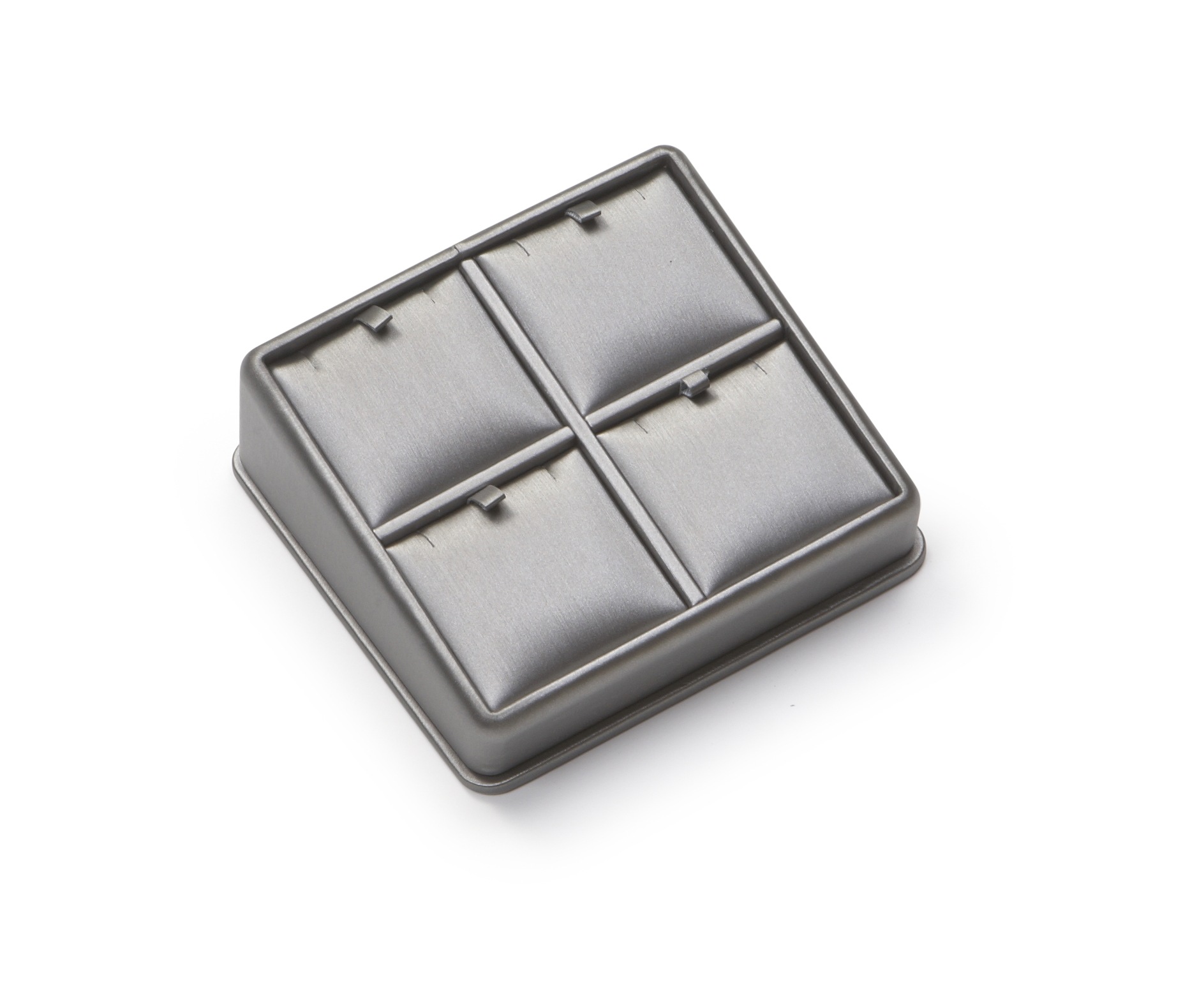 Silver Gray Leatherette 4 Pendant Stand