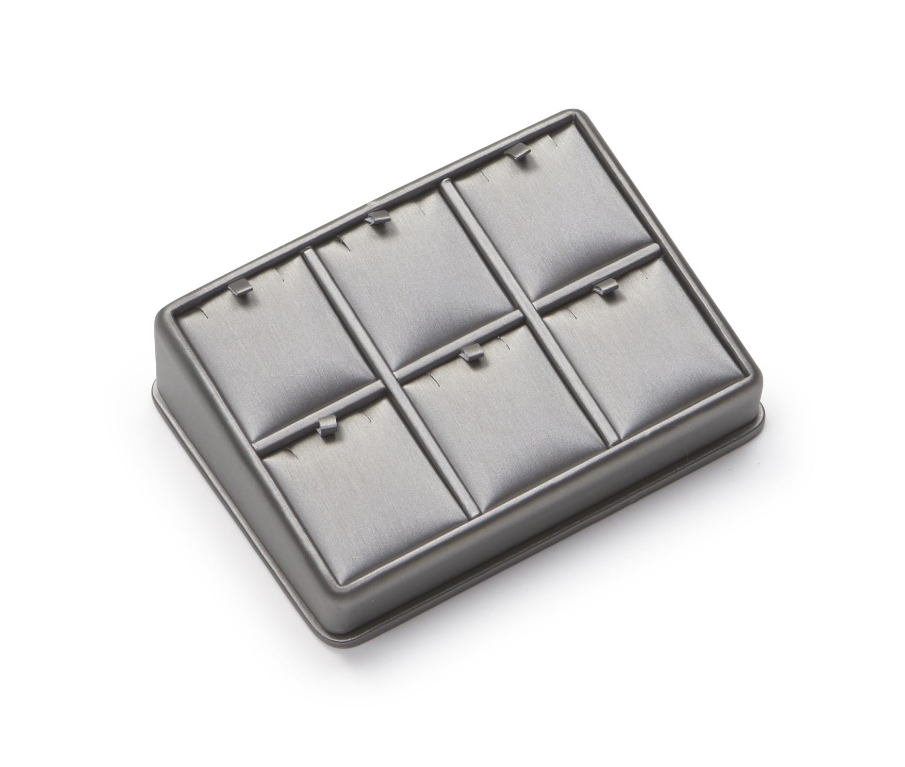 Silver Gray Leatherette 6 Pendant Stand