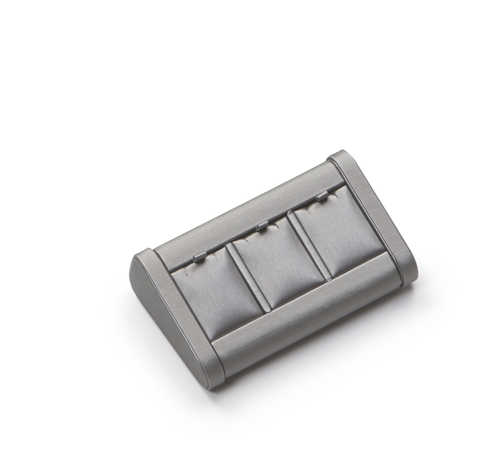 Silver Gray Leatherette 3 Pendant Stand