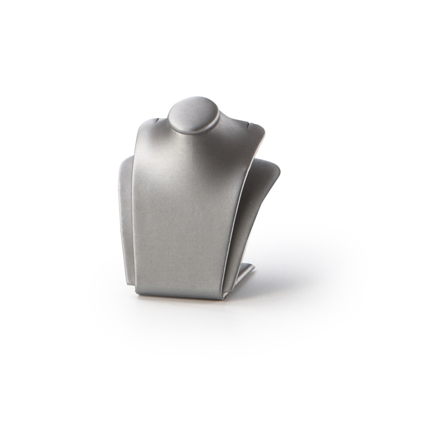 Silver Gray Leatherette Small Pendant Stand