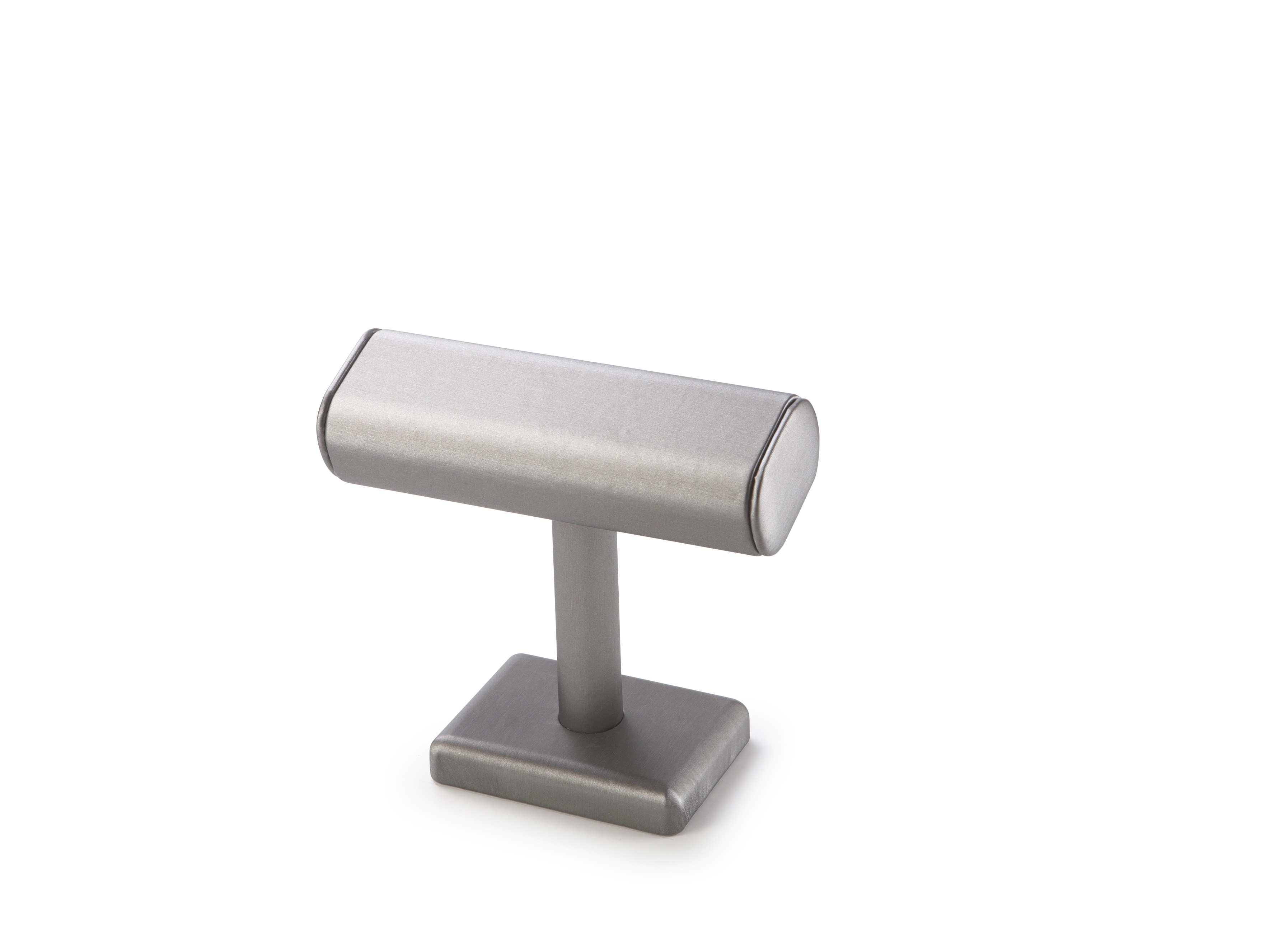 Silver Gray Leatherette Watch T-Bar