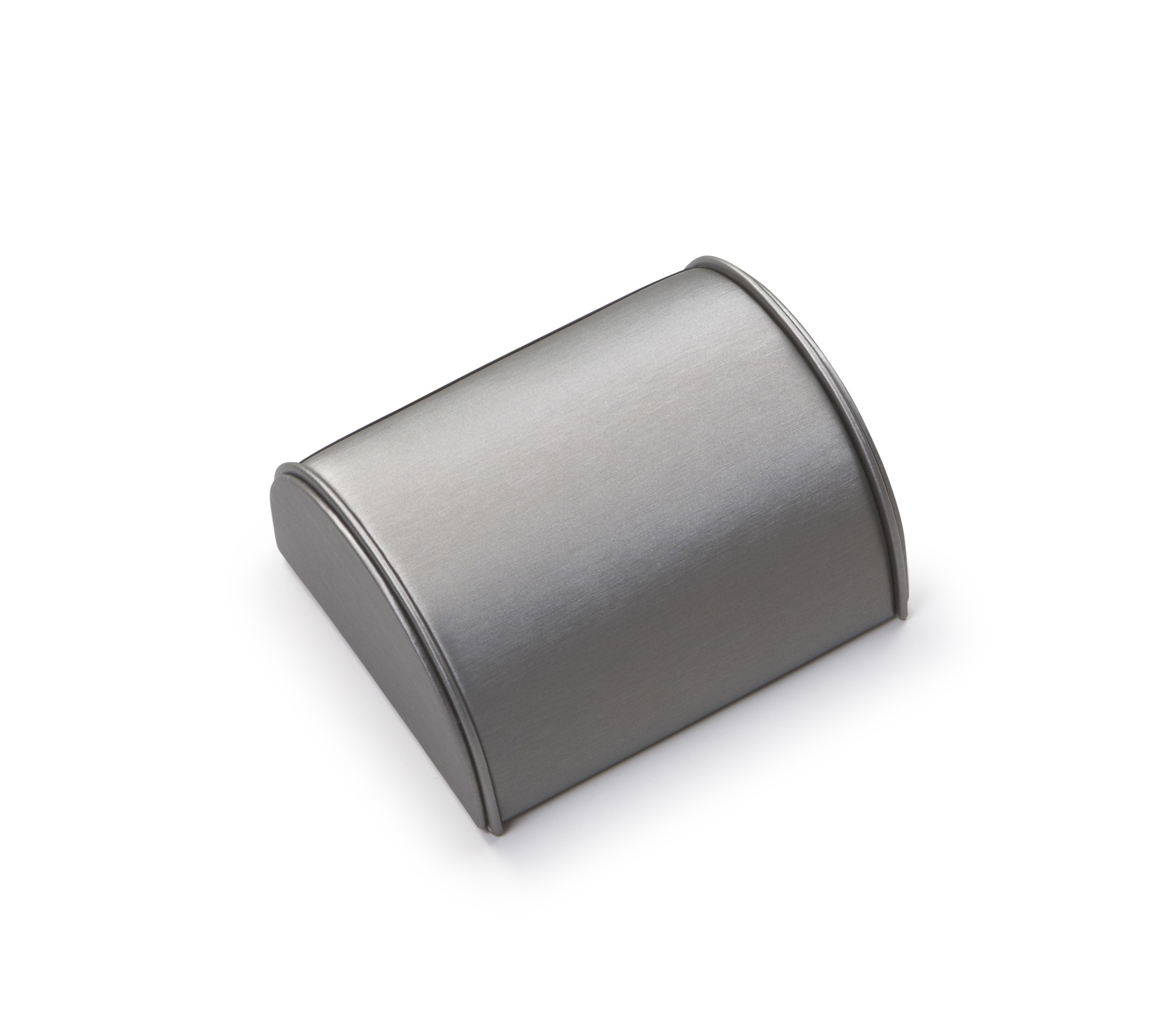 Silver Gray Leatherette Medium Bracelet Dome