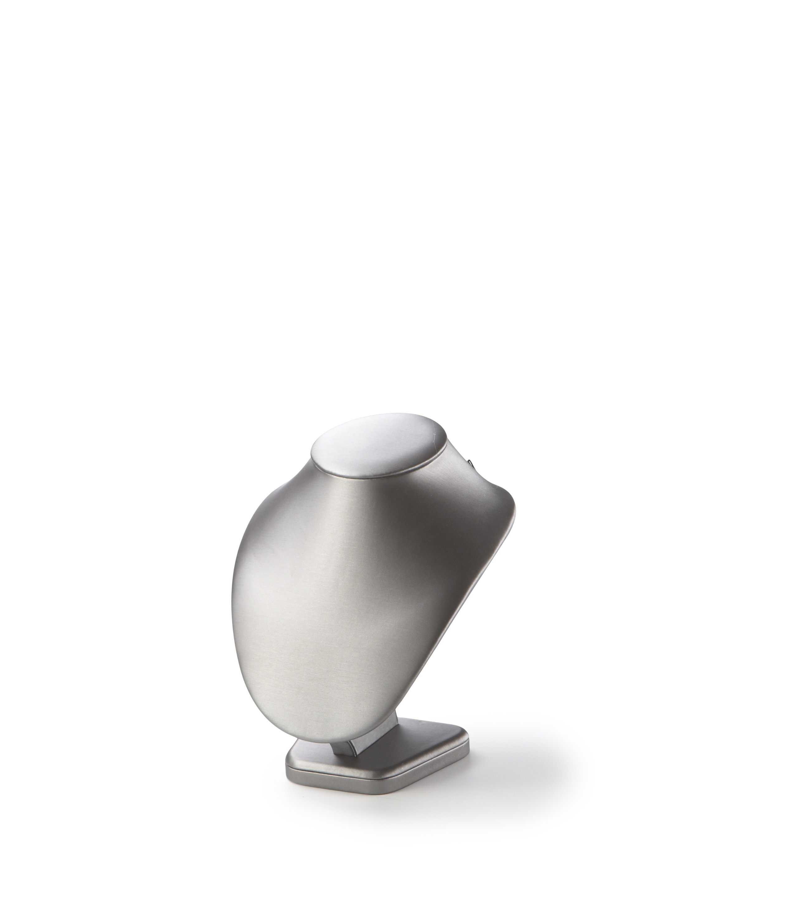 Silver Gray Leatherette Large Wood Neckform