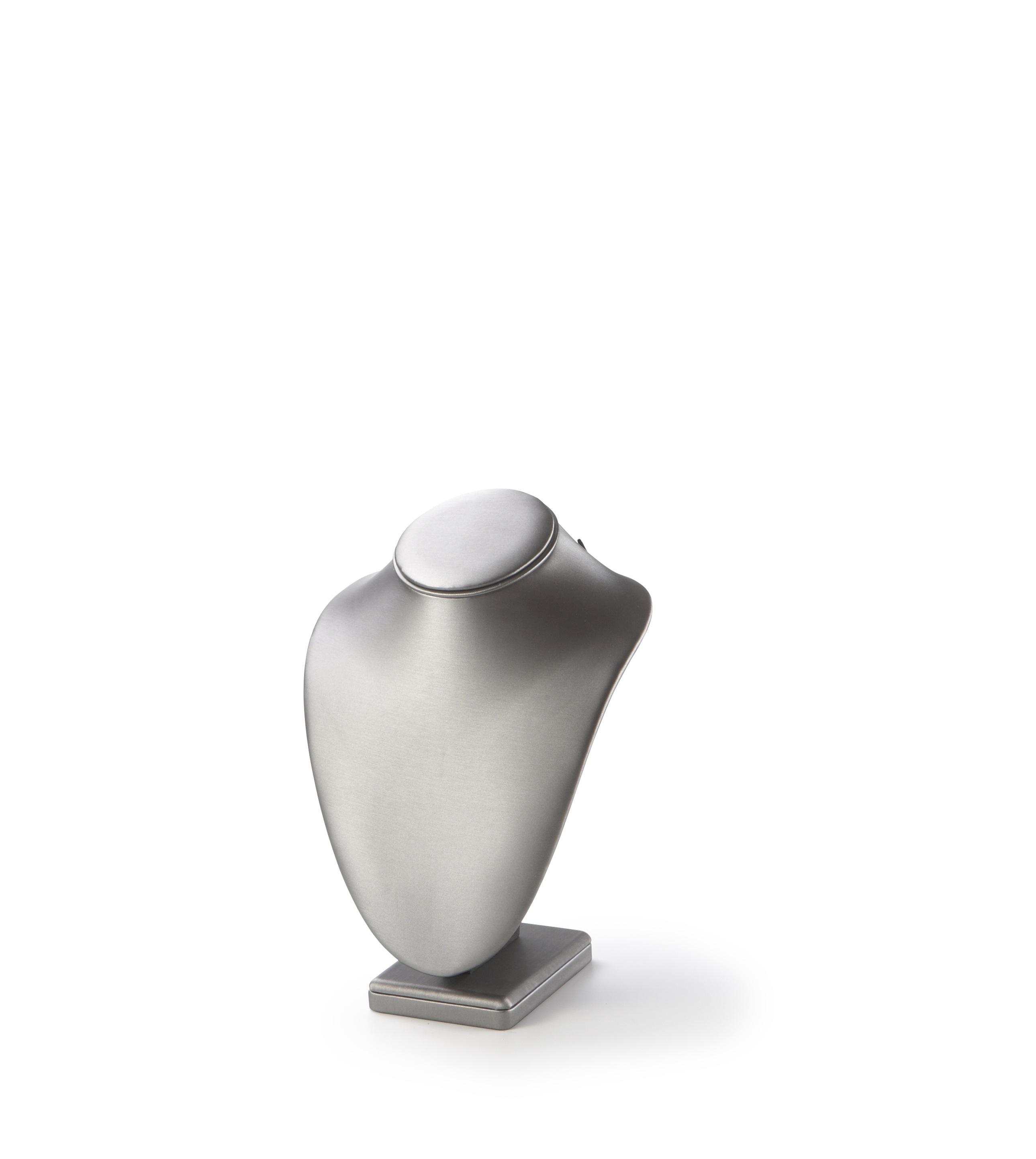 Silver Gray Leatherette Large Wood Neckform