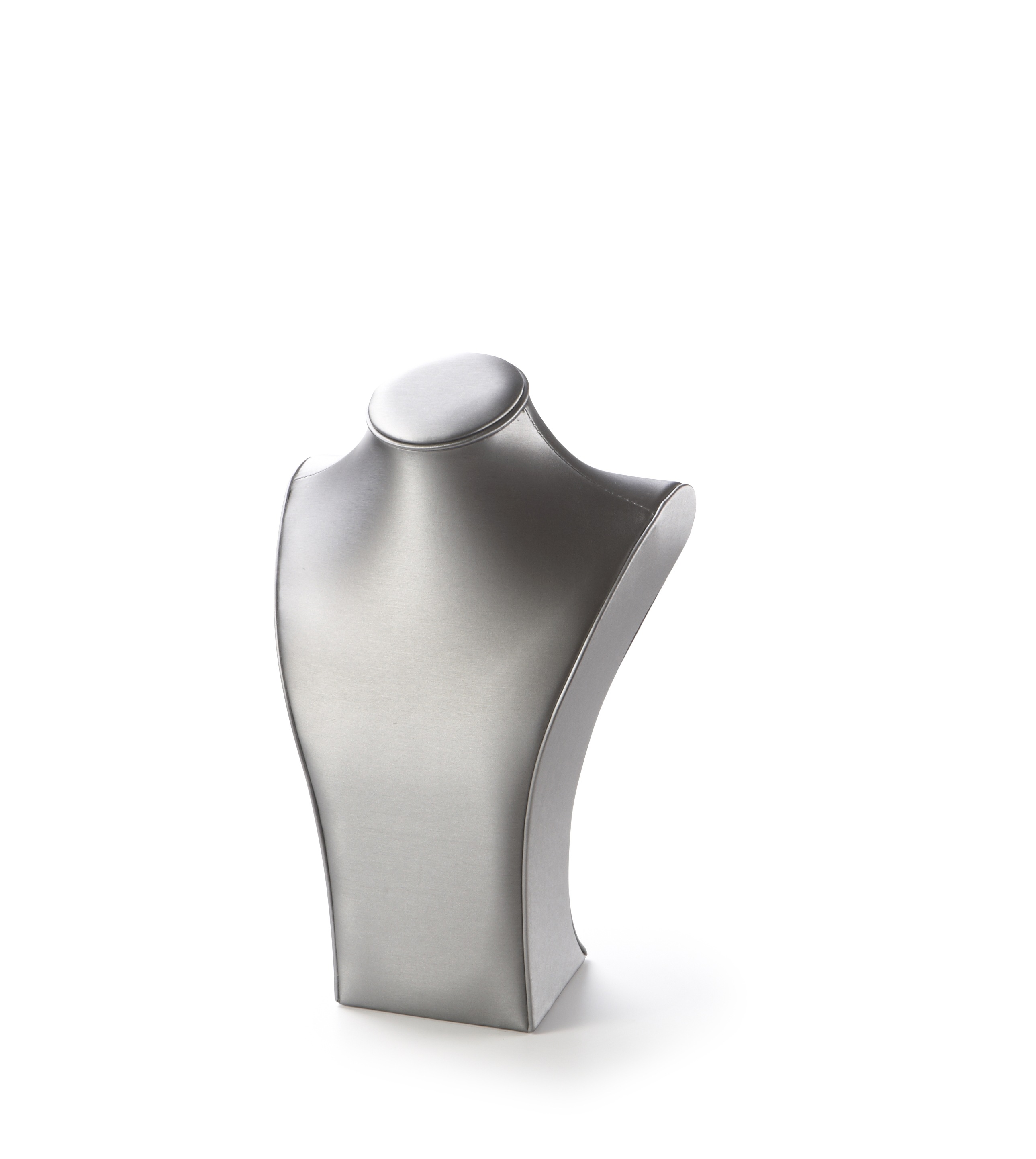 Silver Gray Leatherette X-Large Wood Neckform