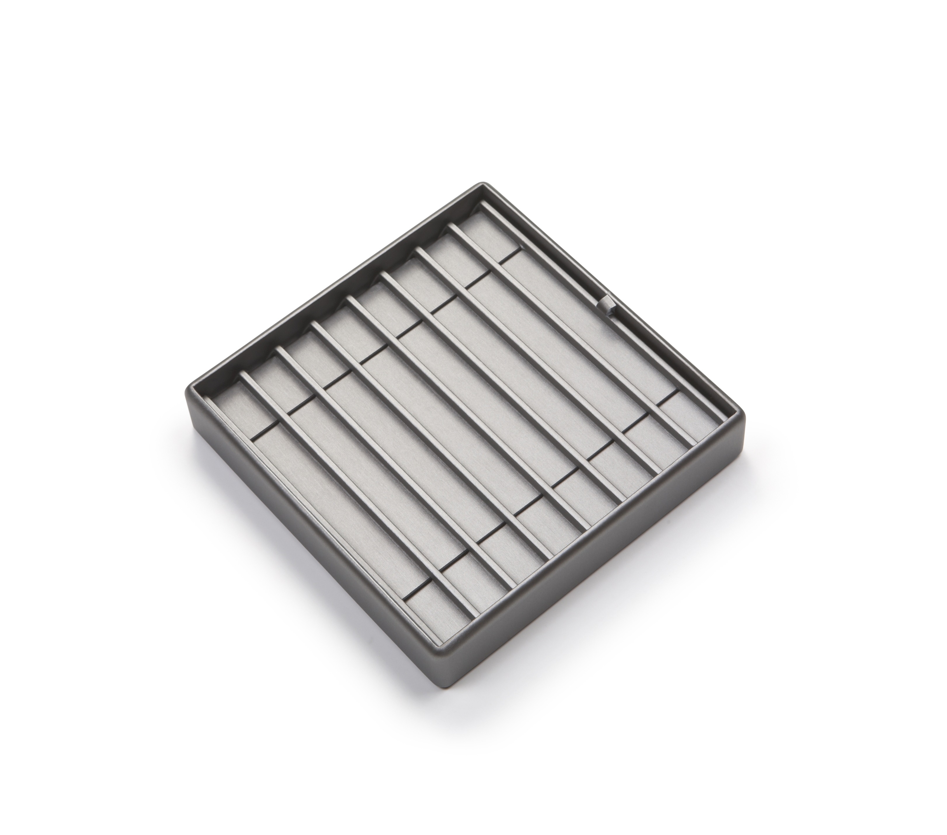 Silver Gray Leatherette 8 Bracelet Tray