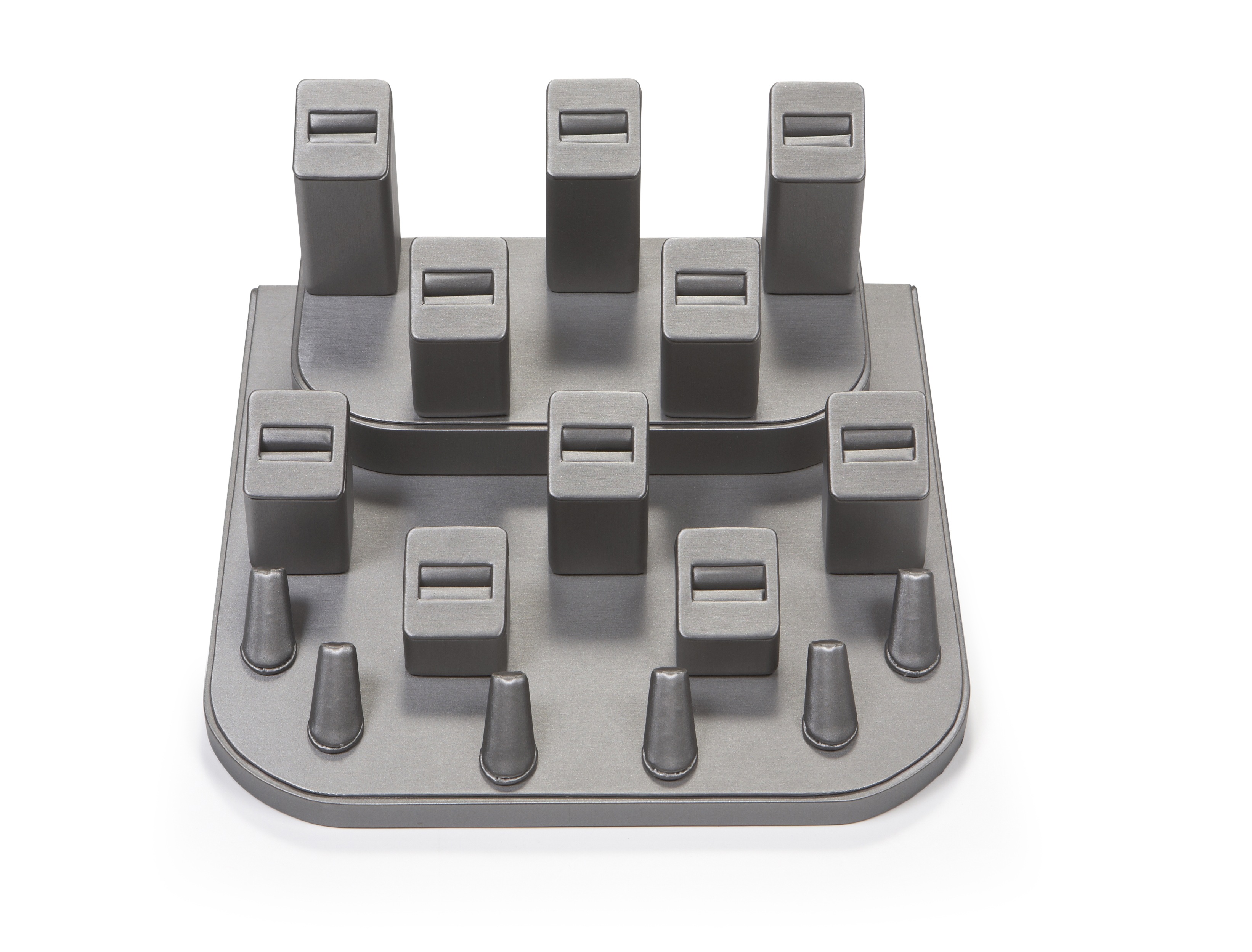 Silver Gray Leatherette Magnetic Display