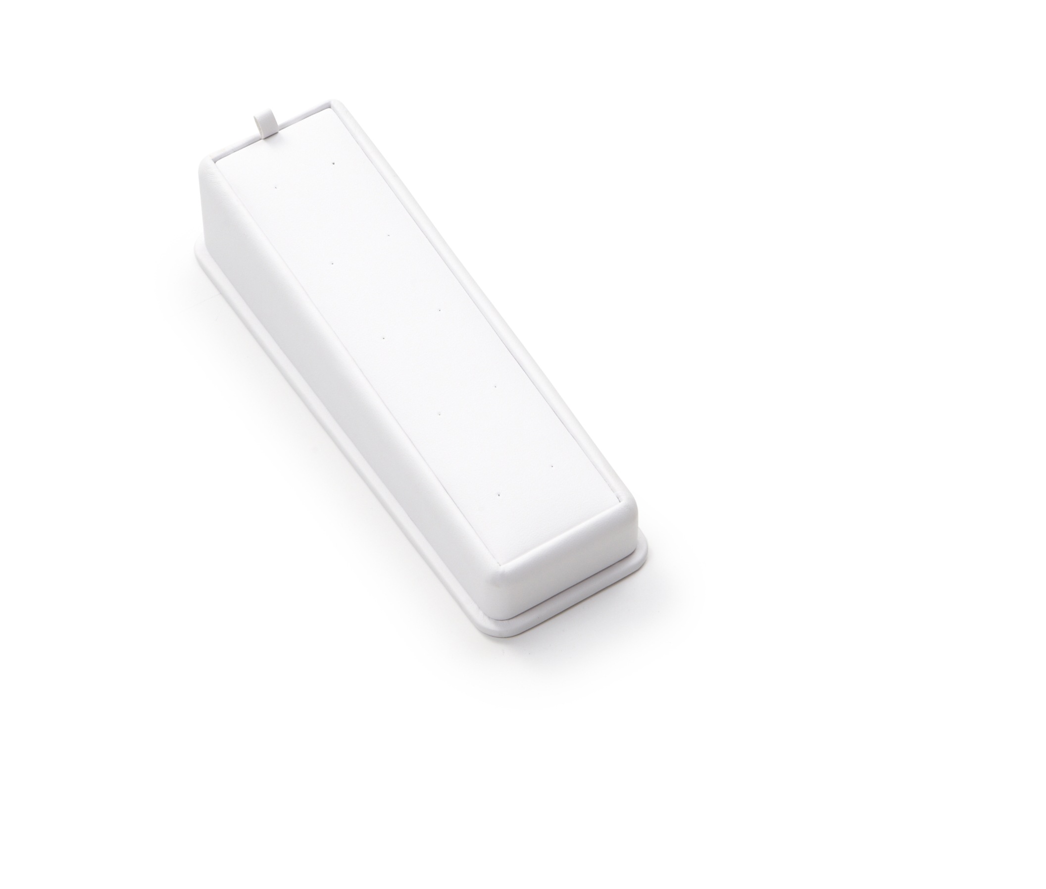 White Leatherette 5 Earring Tray