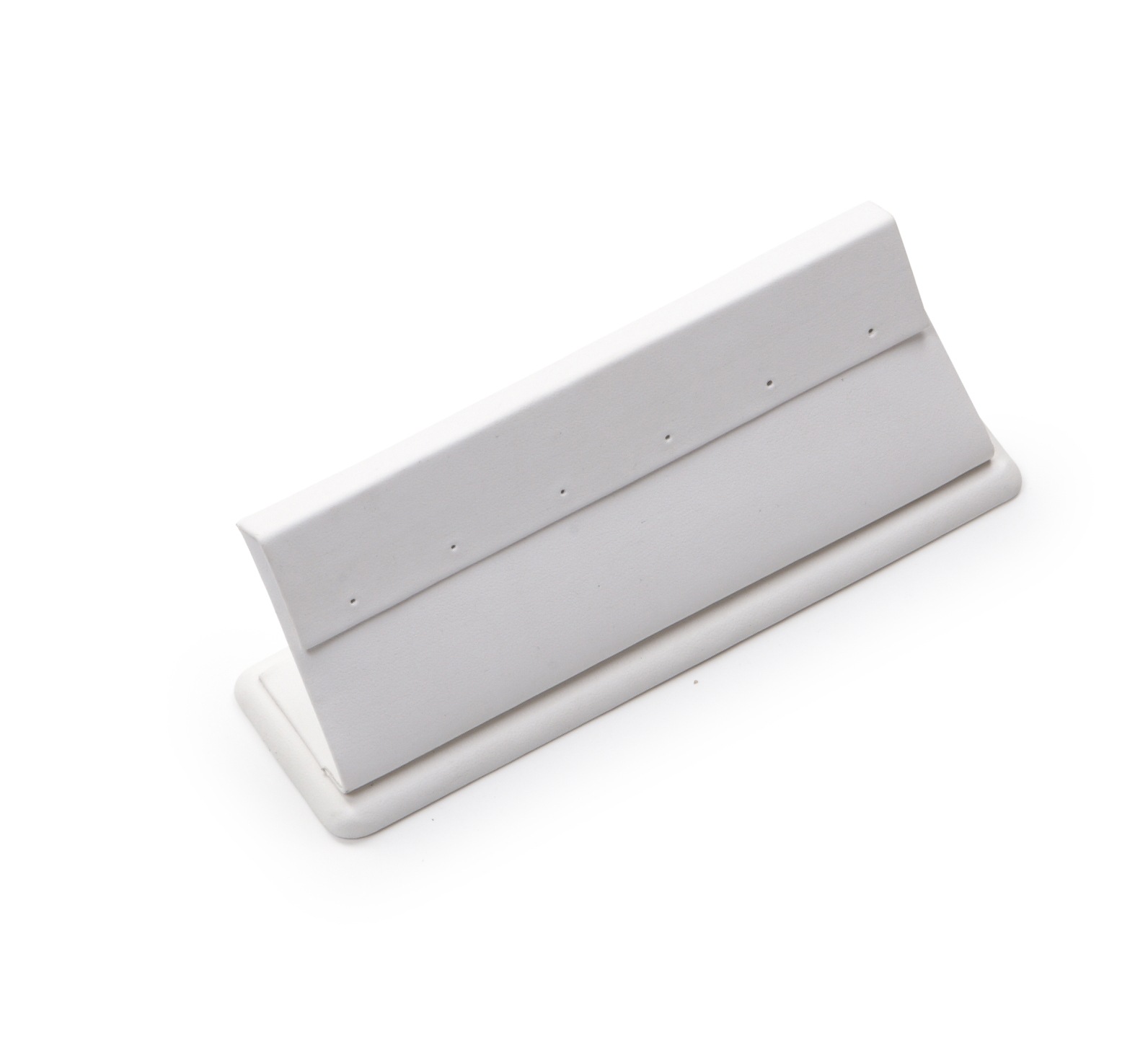 White Leatherette 3 Pairs Earring Stand