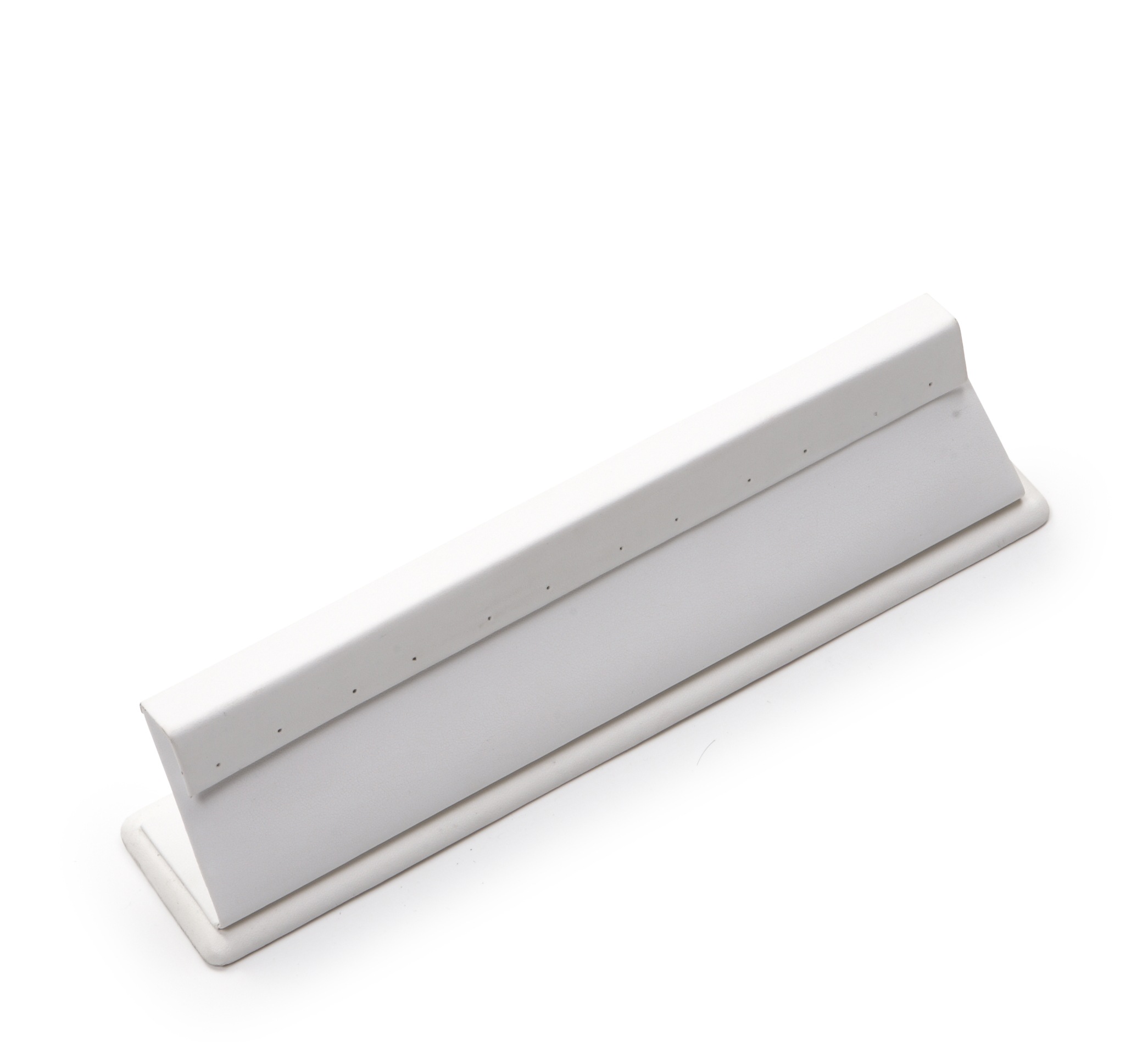 White Leatherette 6 Pairs Earring Stand