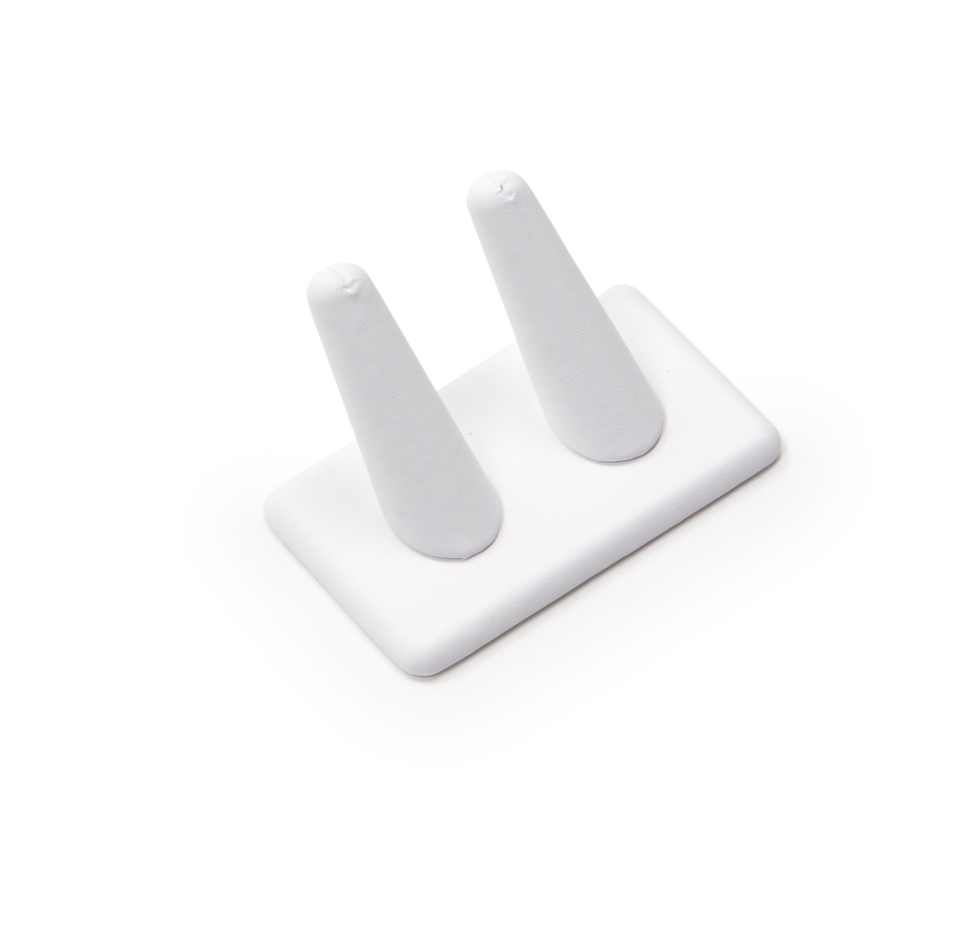 White Leatherette 2 Ring Finger